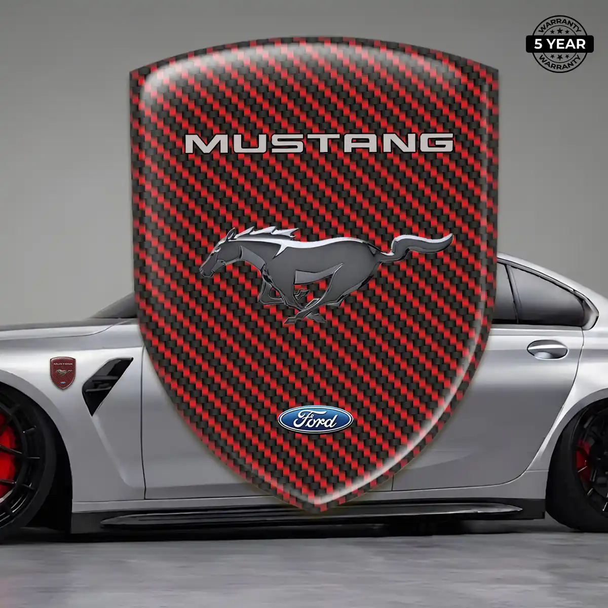 Ford Mustang Resin Badge Sticker Sleek Style