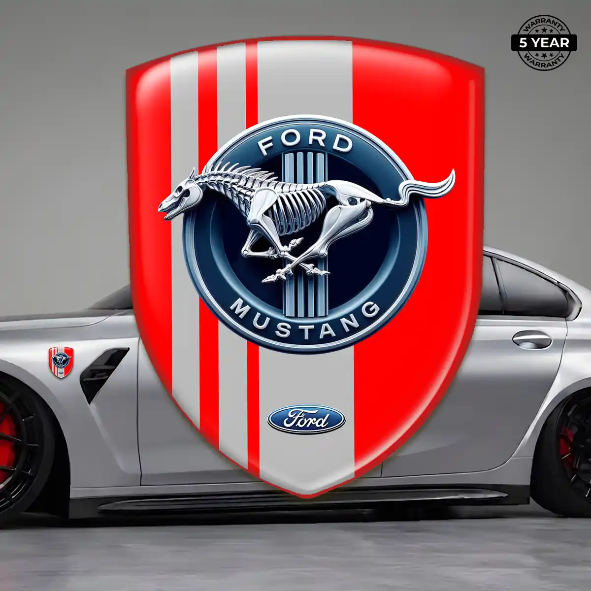 Ford Mustang Resin Domed Sticker Elite Finish
