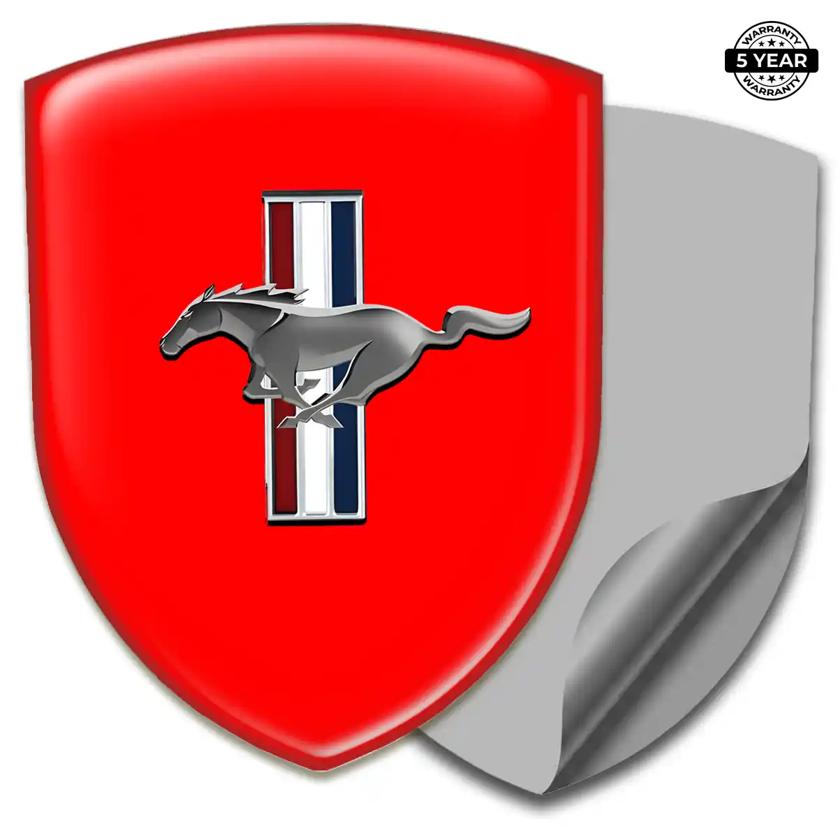 Ford Mustang Resin Domed Sticker Refined Design
