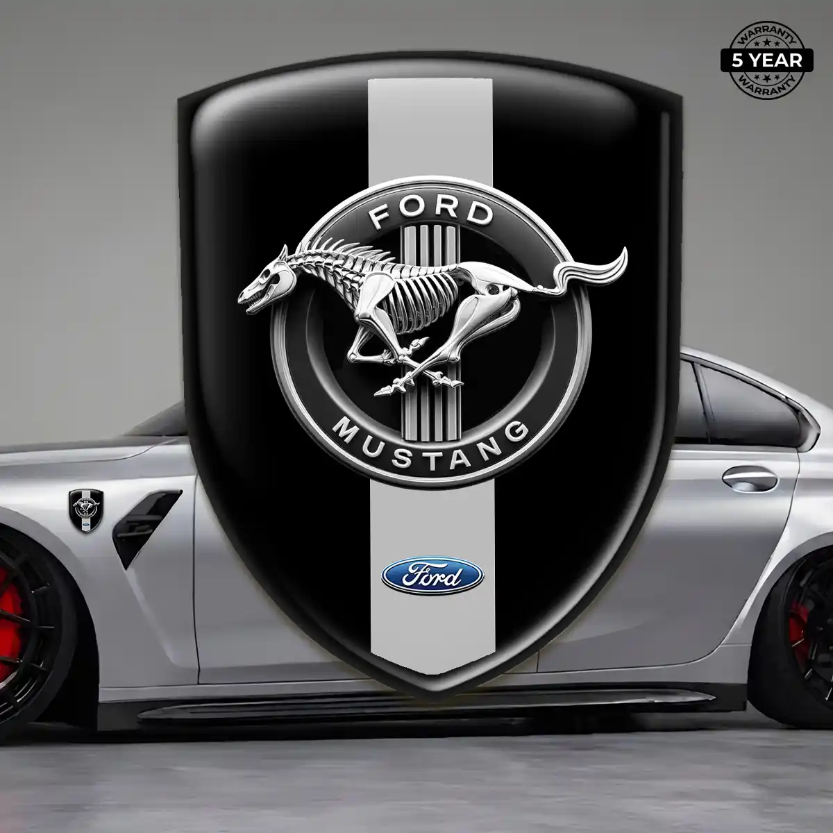 Ford Mustang Resin Emblem Sticker Refined Design