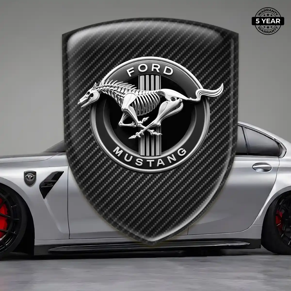 Ford Mustang Resin Emblem Sticker Sleek Style