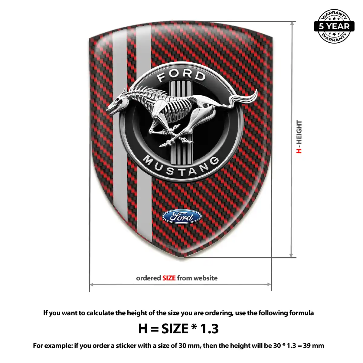 Ford Mustang Silicone Badge Refined Design