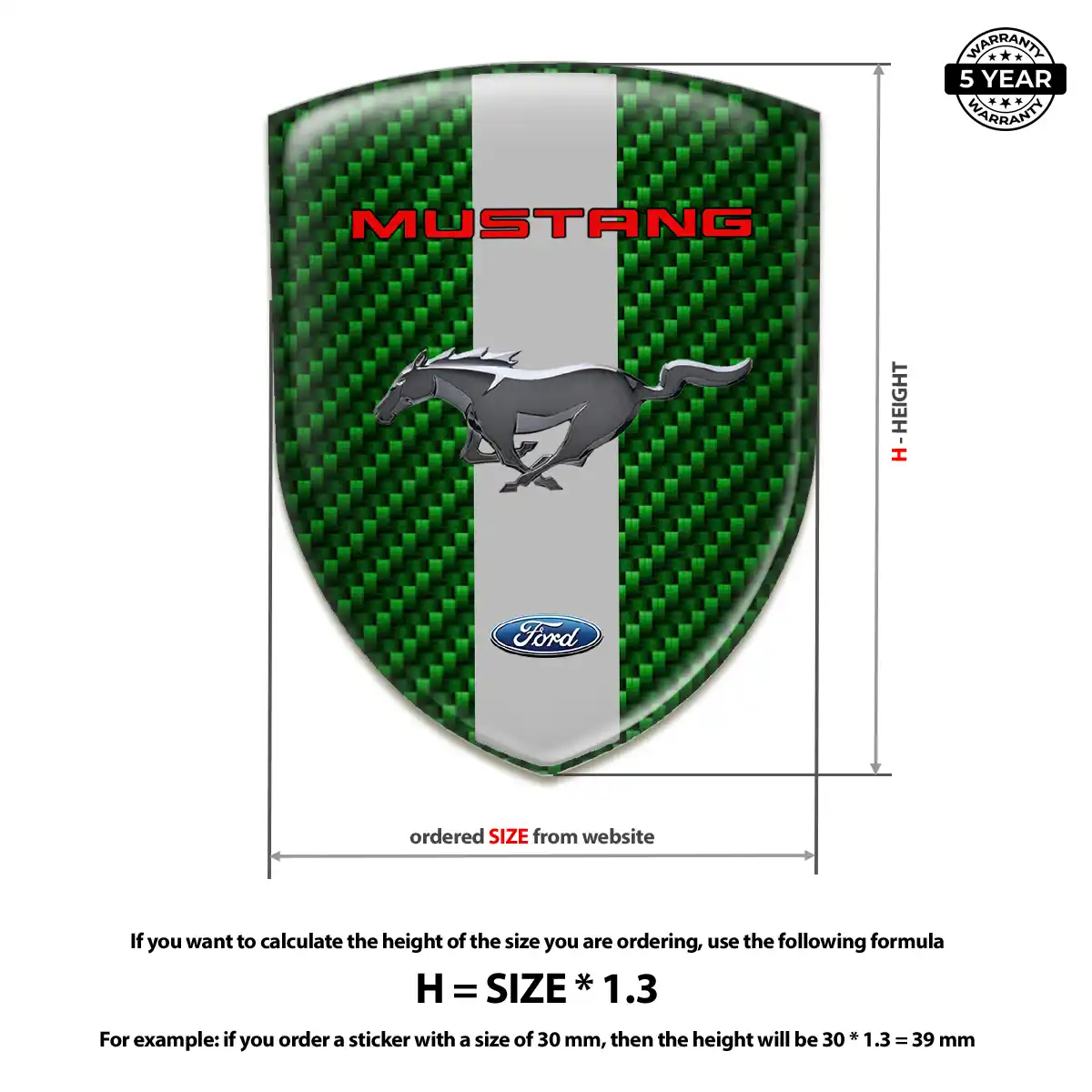 Ford Mustang Silicone Badge Sleek Style