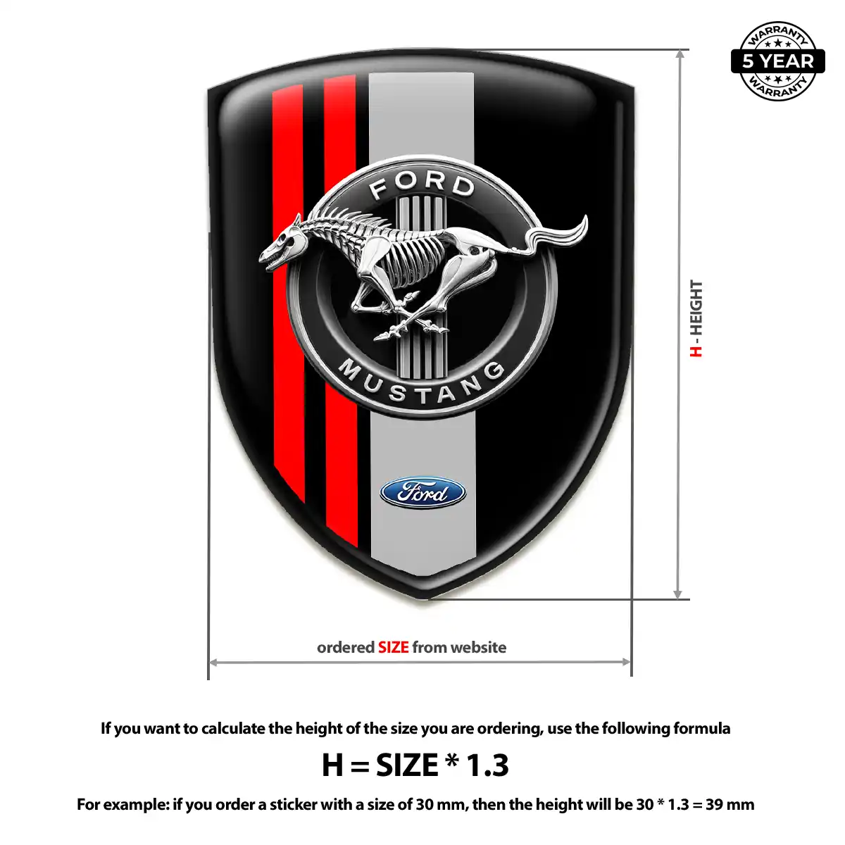 Ford Mustang Silicone Emblem Refined Design