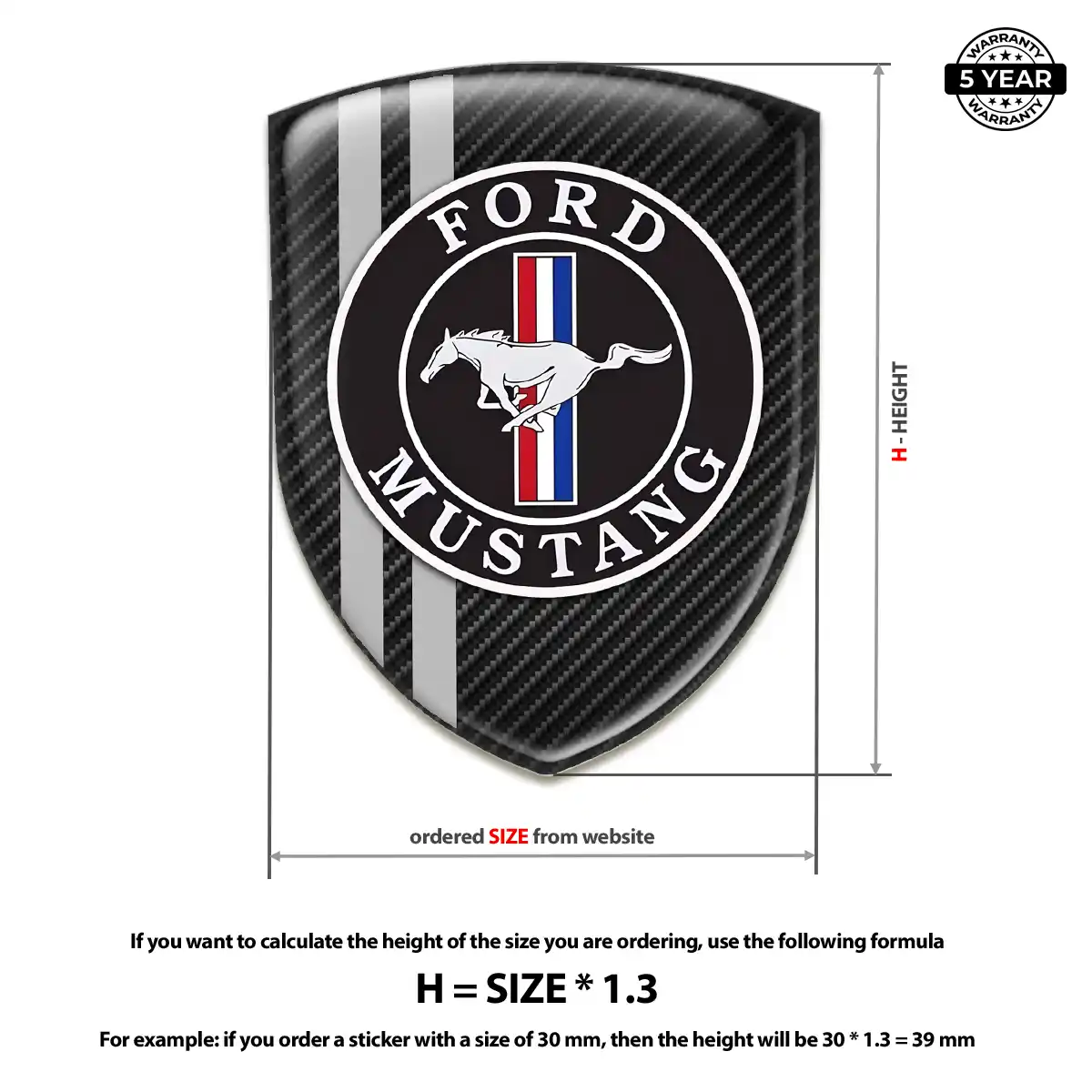 Ford Mustang Silicone Emblem Sleek Style