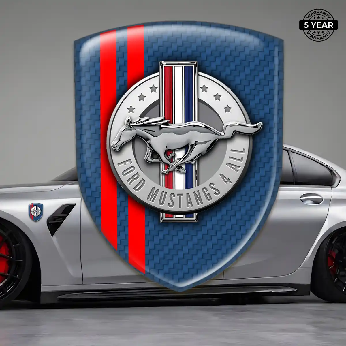 Ford Mustang Silicone Sticker Refined Design