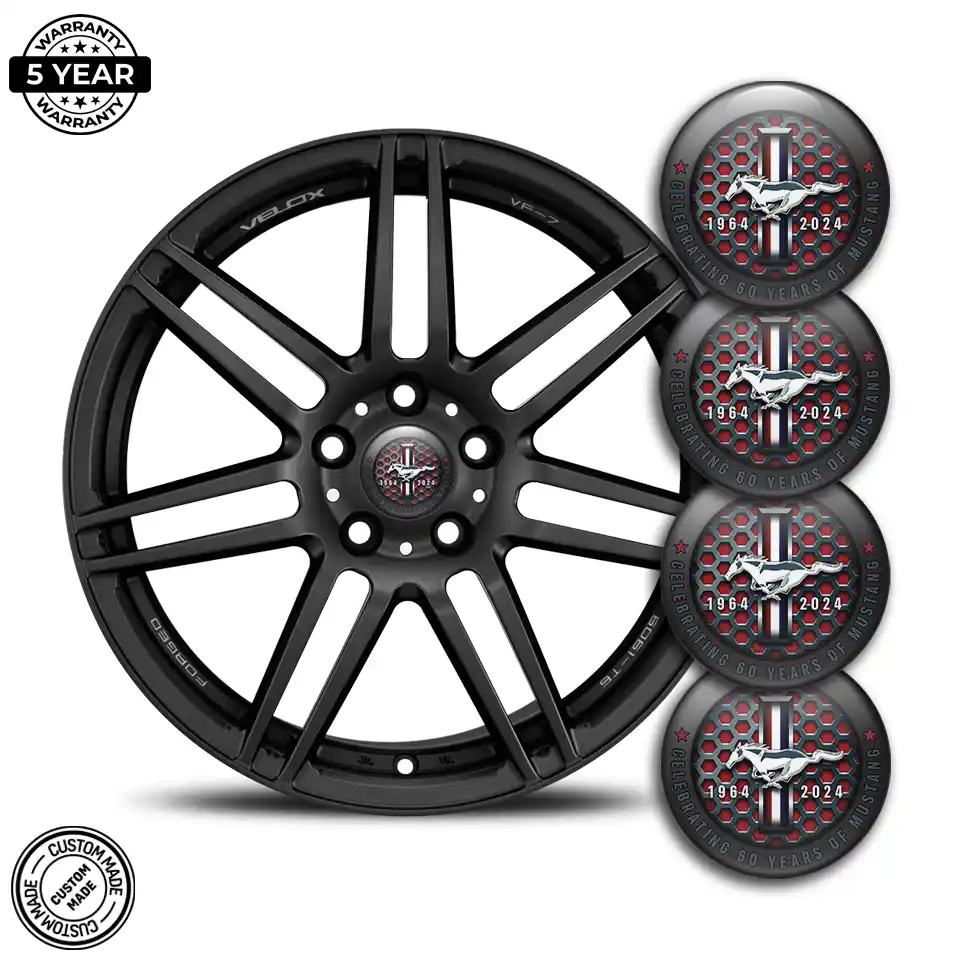 Ford Mustang Silicone Sticker Self-Adhesive Premium Quality