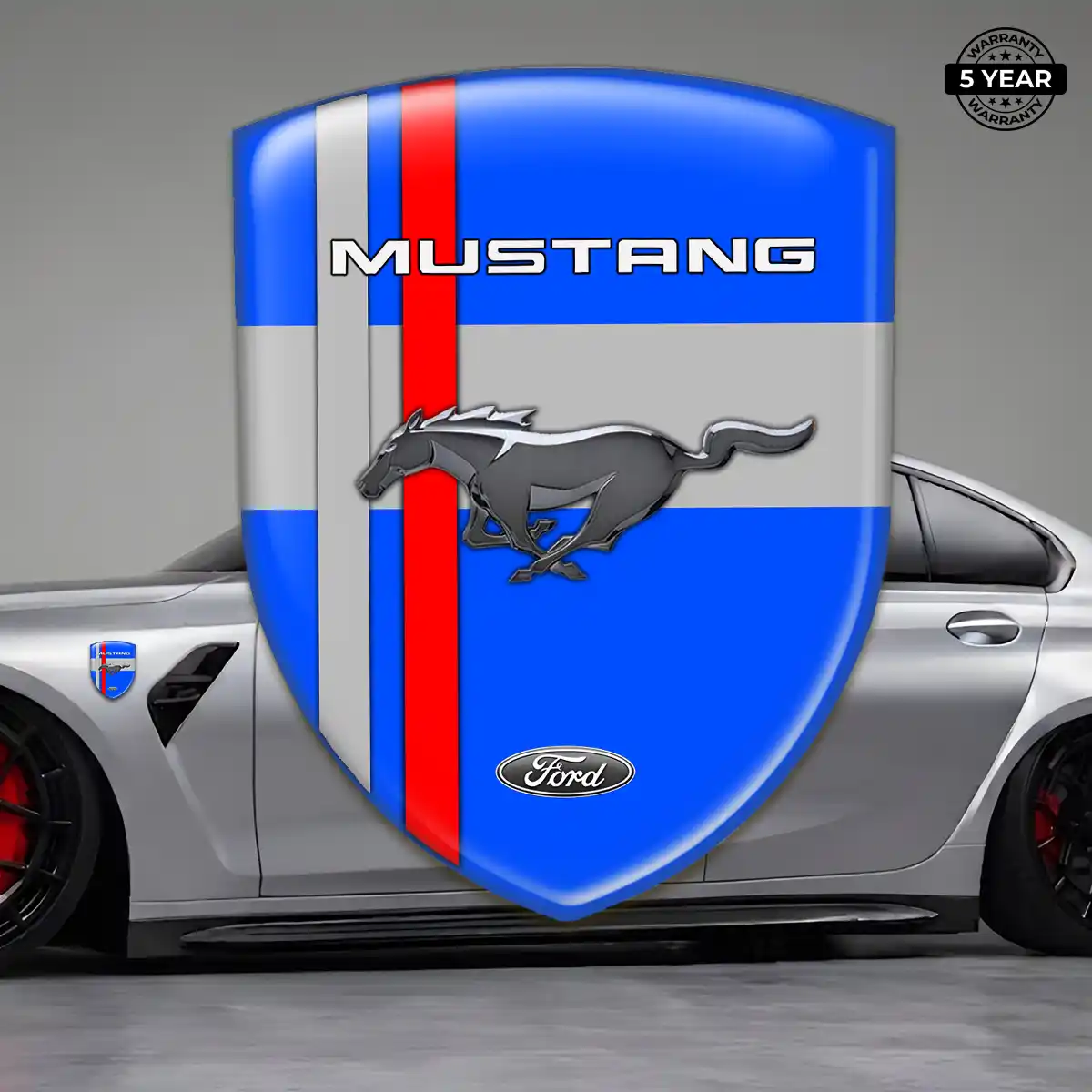 Ford Mustang Silicone Sticker Sleek Style