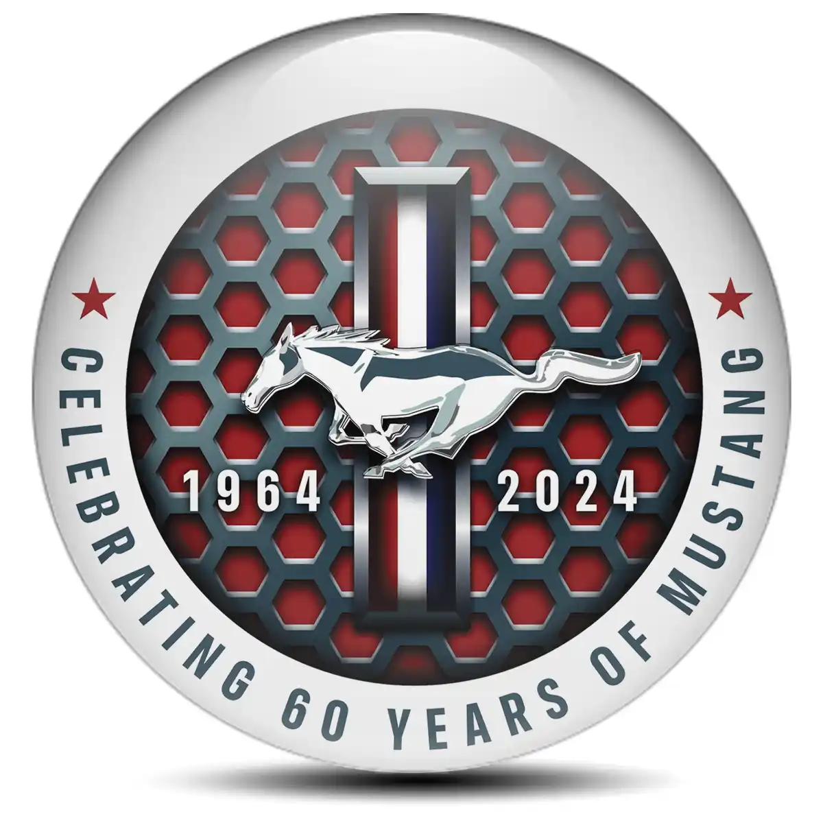 Ford Mustang Sticker Epoxy 3D Gel Premium Edition