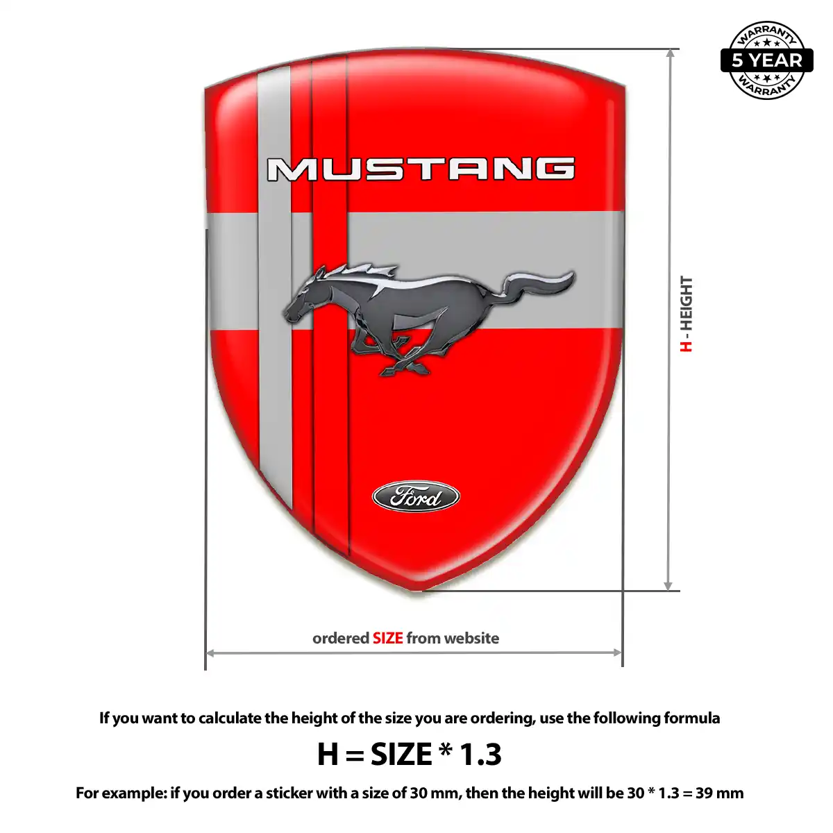 Ford Mustang Sticker Sleek Style
