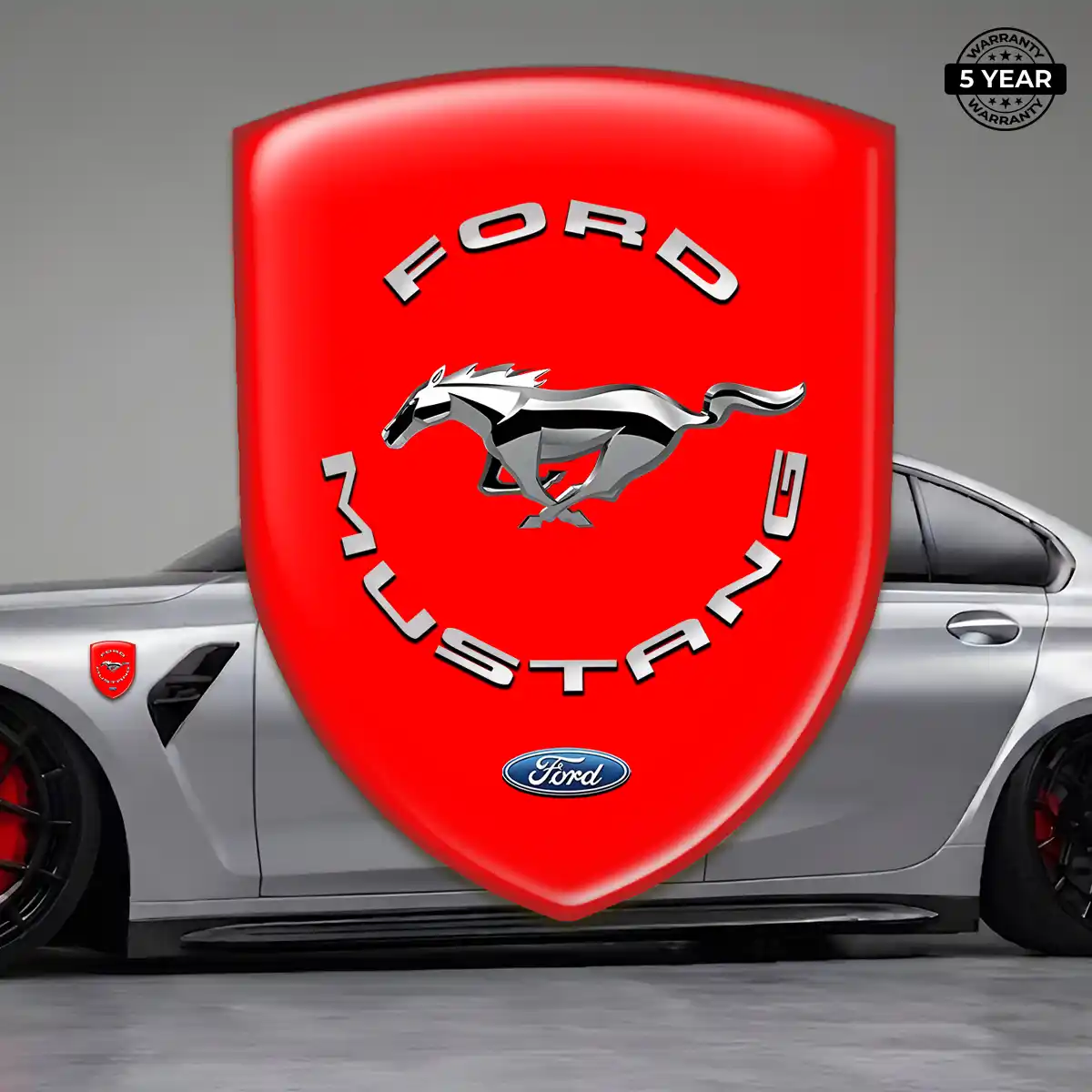 Ford Mustang Vehicle Logo Sticker Refined Design
