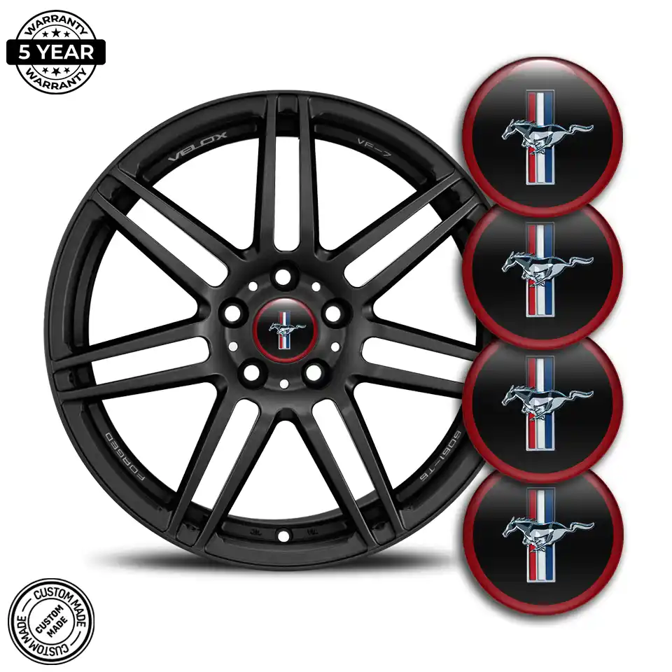 Ford Mustang Wheel Emblem Self-Adhesive Stylish Design