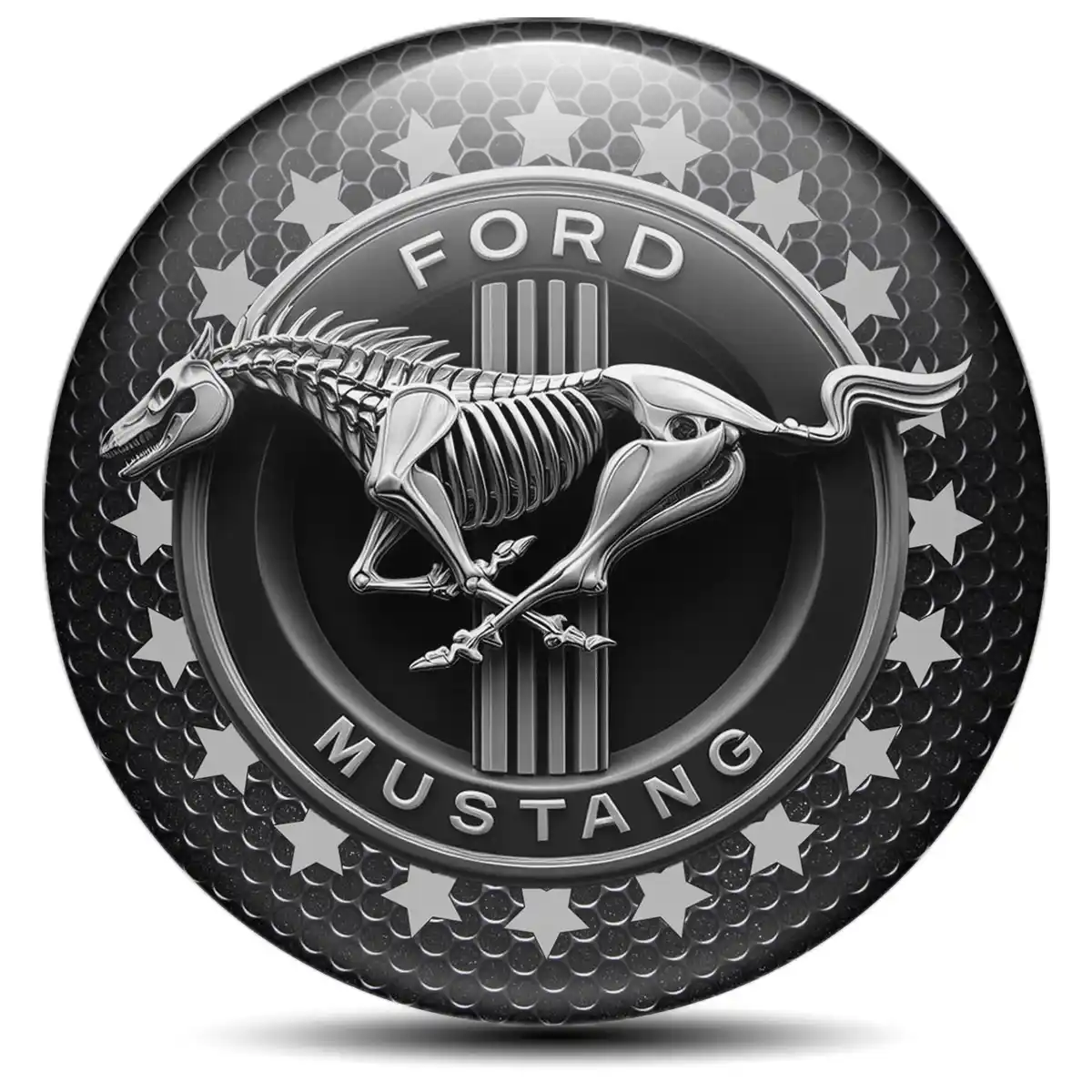 Ford Mustang Wheel Emblems Stylish Design