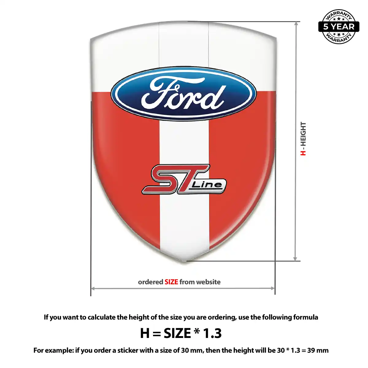 Ford Resin Badge Sticker Sleek Style