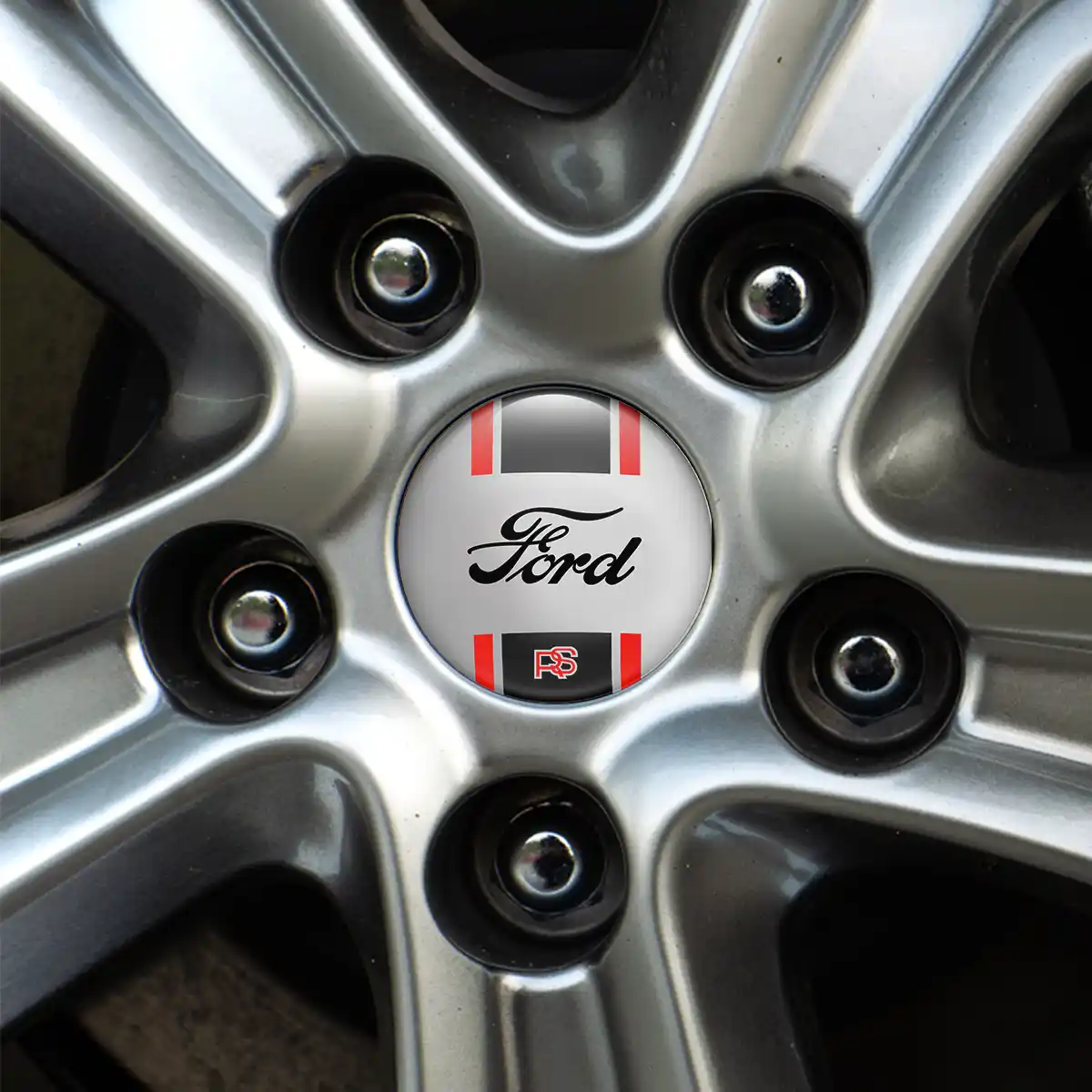 Ford RS Emblem Center Hub Cap Self-Adhesive Stylish Design