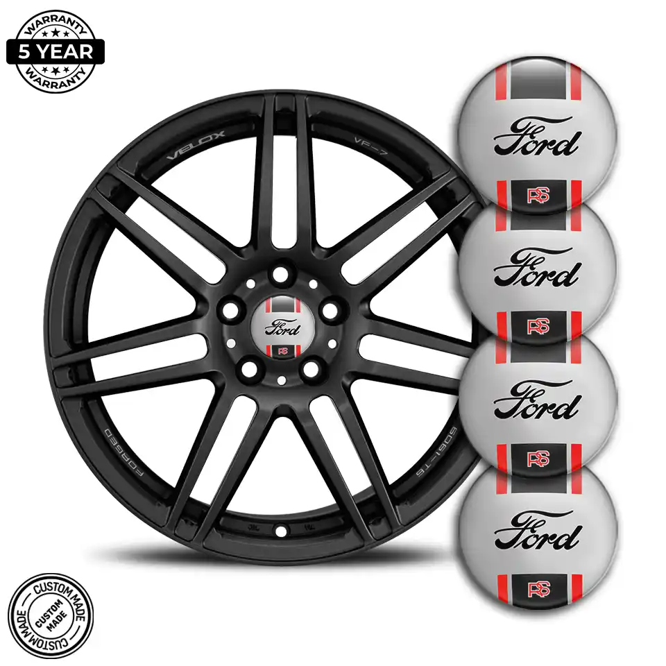 Ford RS Emblem Center Hub Cap Self-Adhesive Stylish Design