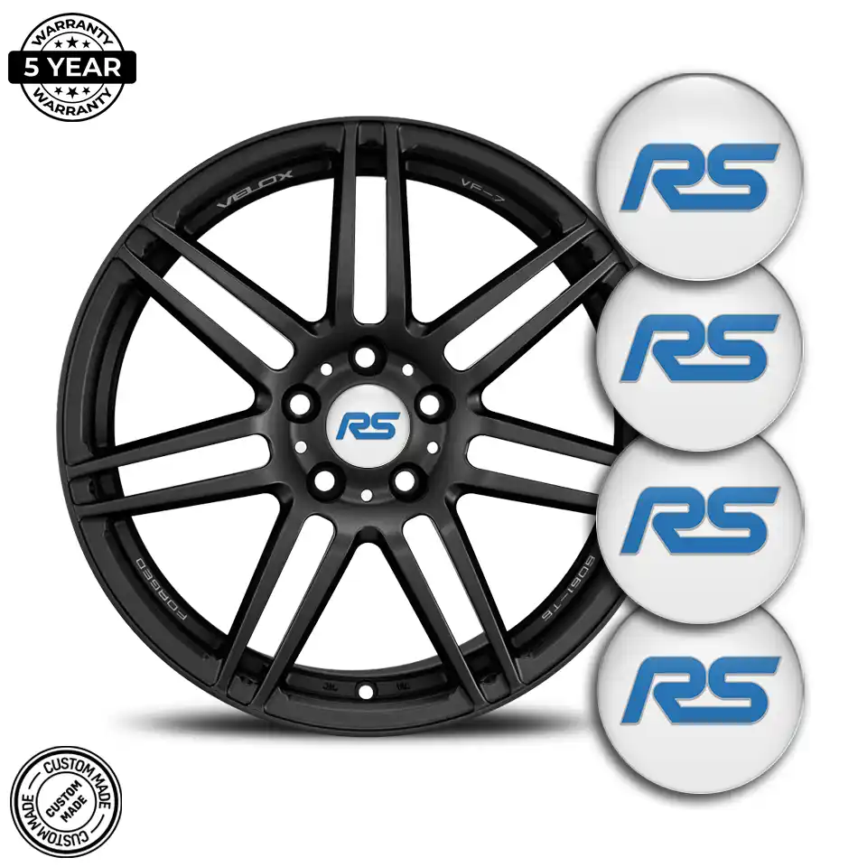 Ford RS Emblem Wheel Center Caps Stylish Design