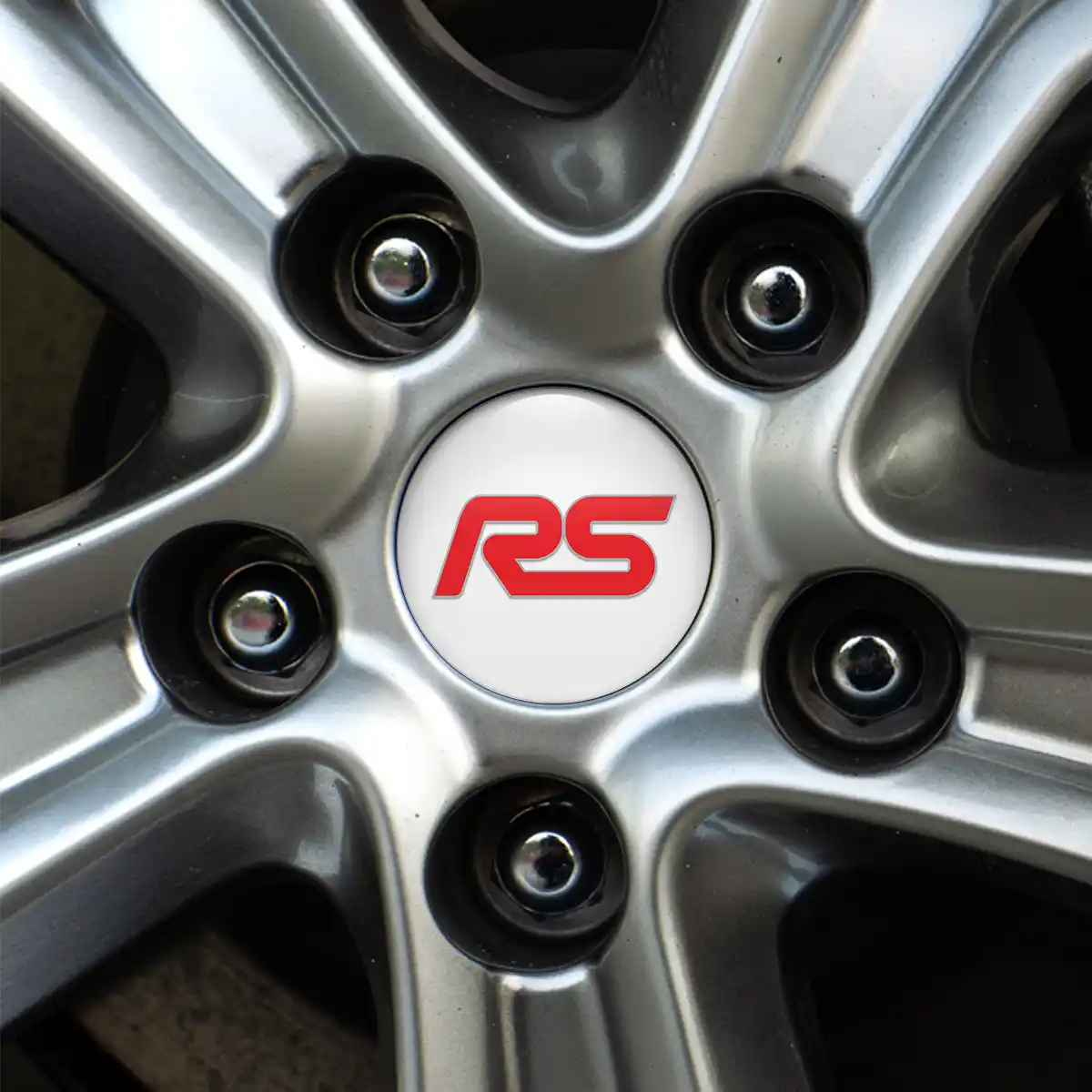 Ford RS Logo Silicone Badge Self-Adhesive Stylish Design
