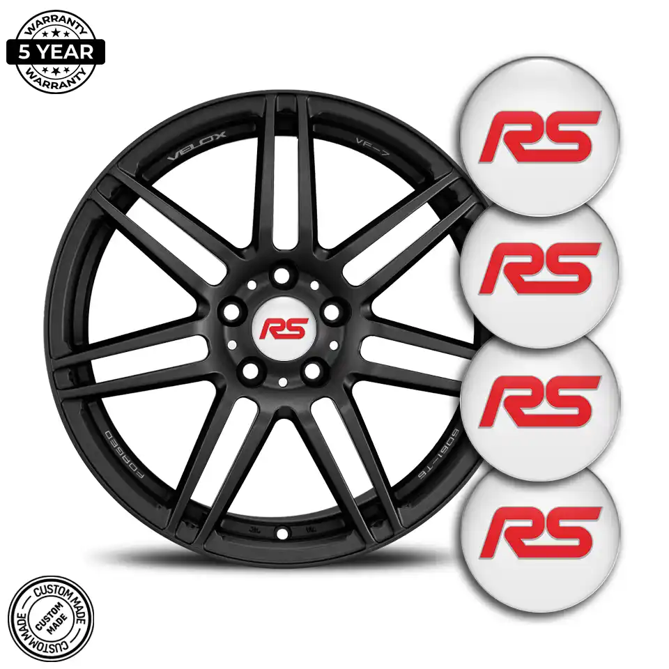 Ford RS Logo Silicone Badge Self-Adhesive Stylish Design