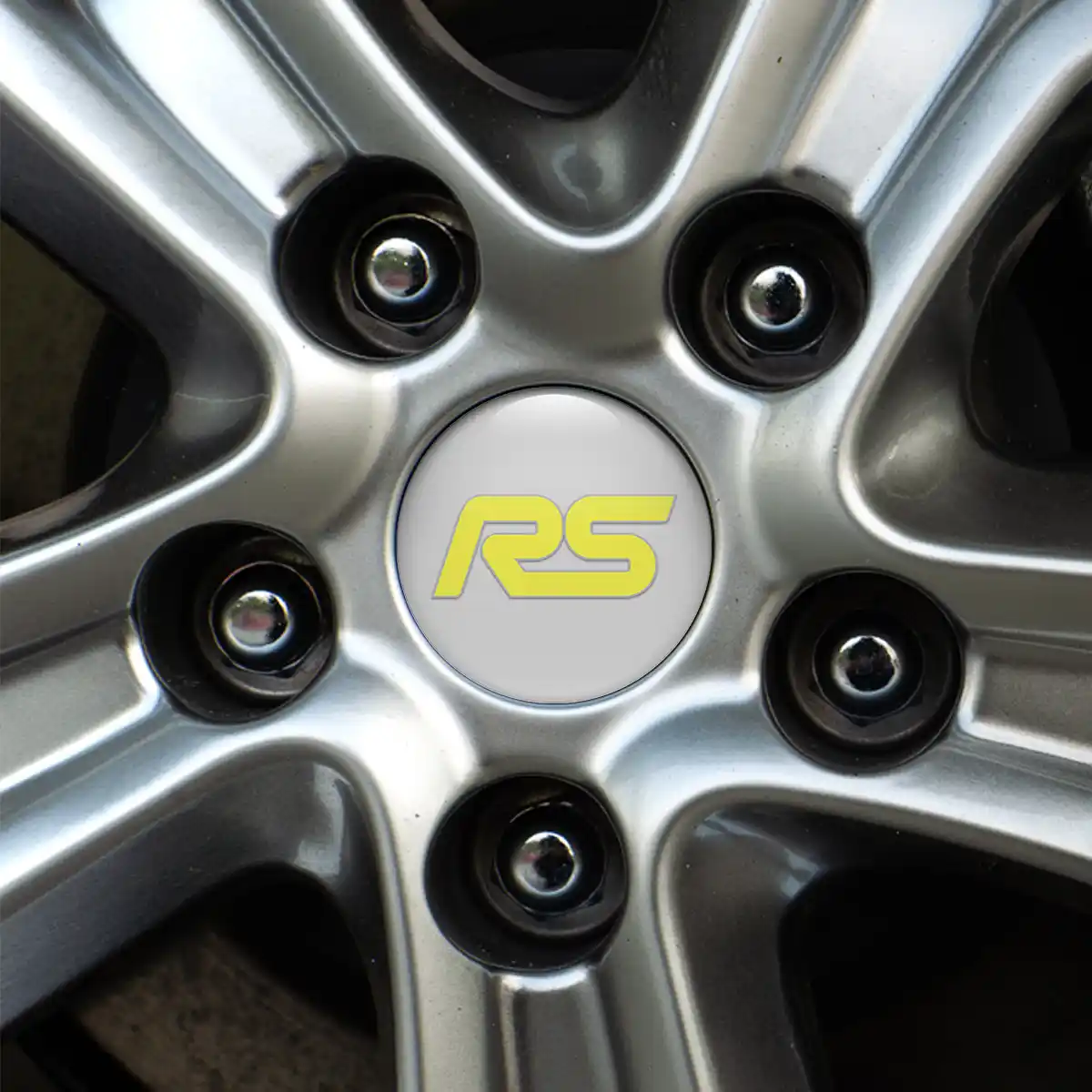 Ford RS Logo Silicone Emblem Self-Adhesive Stylish Design