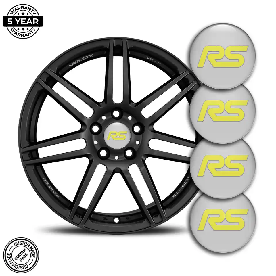 Ford RS Logo Silicone Emblem Self-Adhesive Stylish Design