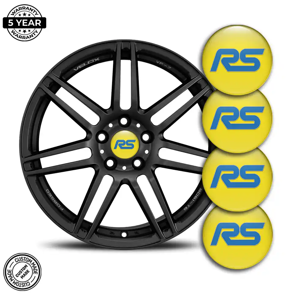 Ford RS Logo Silicone Sticker Self-Adhesive Stylish Design