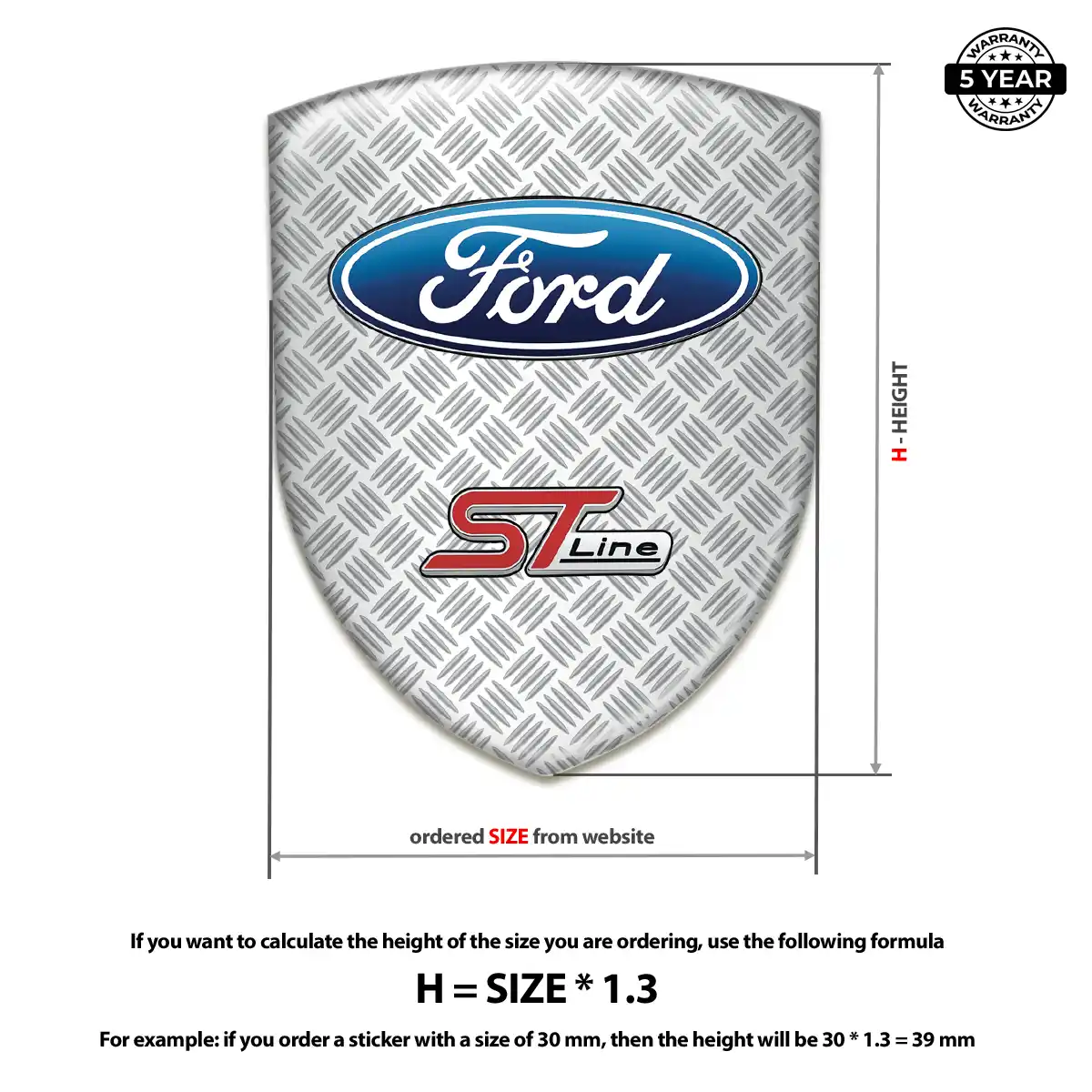Ford Self Adhesive Emblem Sticker Refined Design