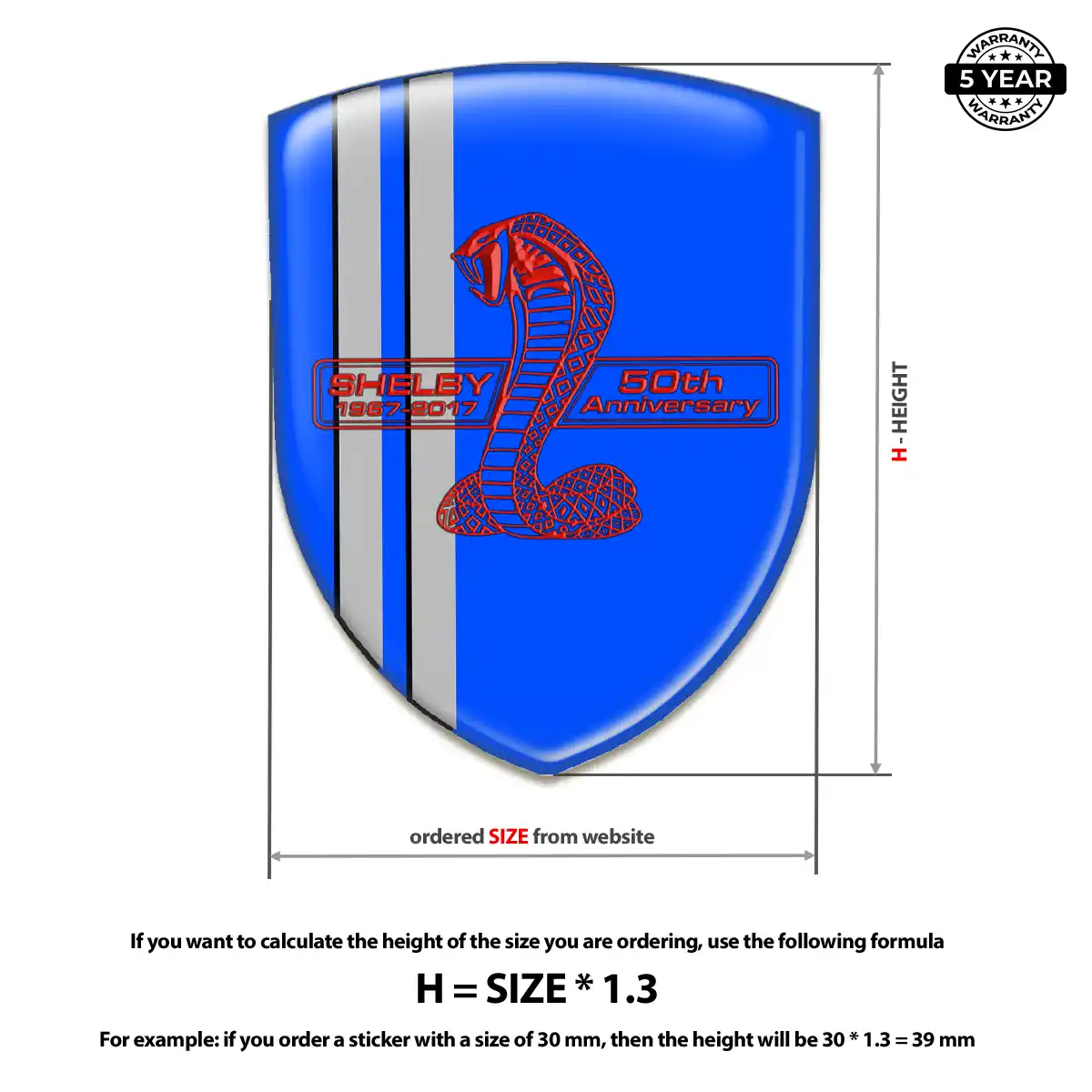 Ford Shelby 3D Badge Sticker Sleek Style
