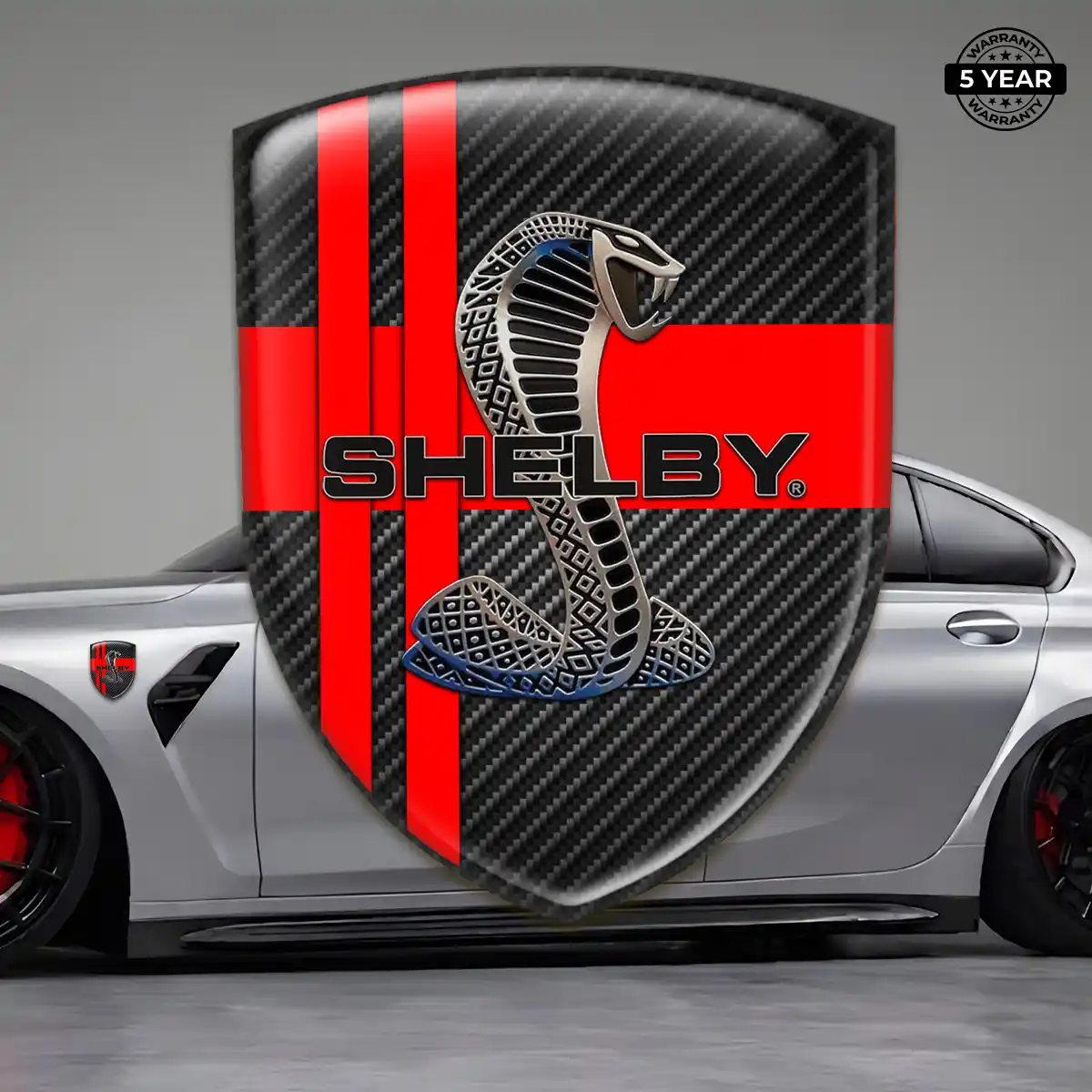 Ford Shelby 3D Emblem Sticker Refined Design