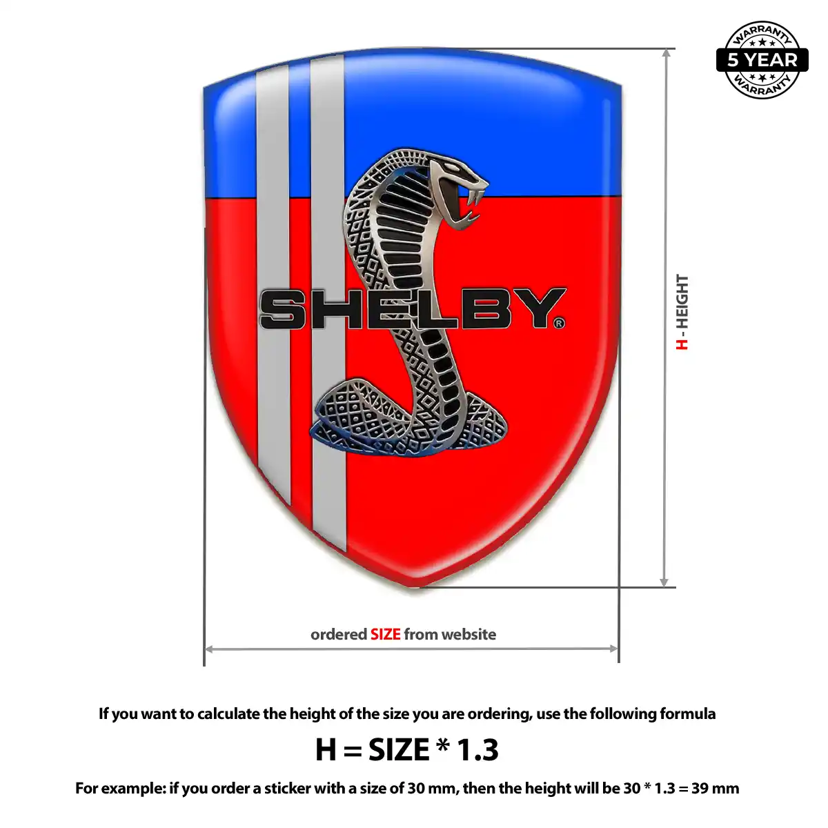 Ford Shelby 3D Emblem Sticker Sleek Style