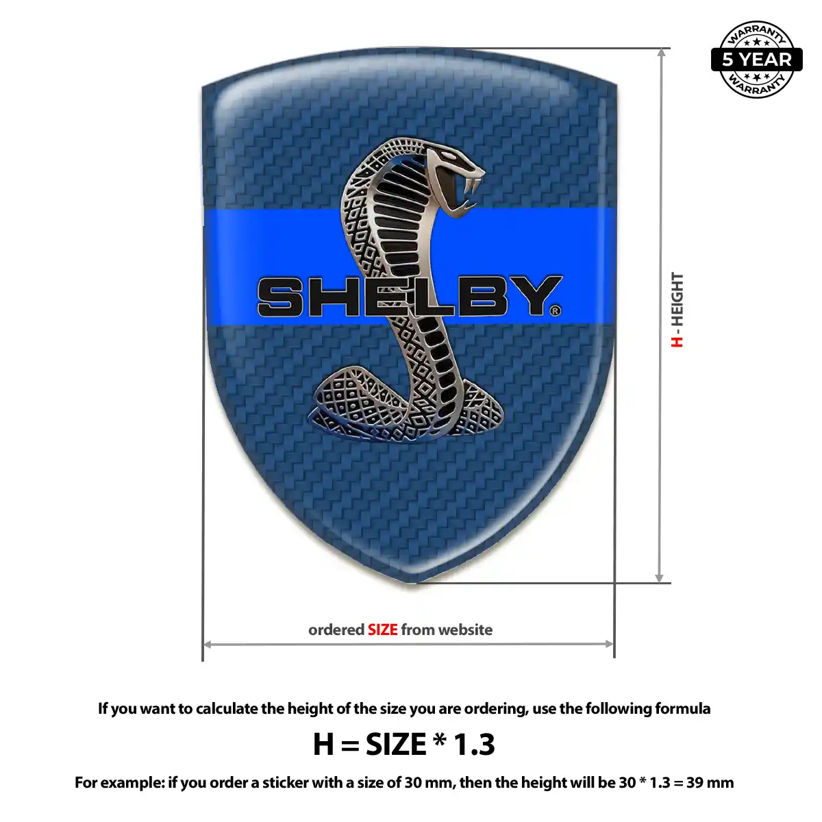 Ford Shelby Automotive Logo Sticker Sleek Style