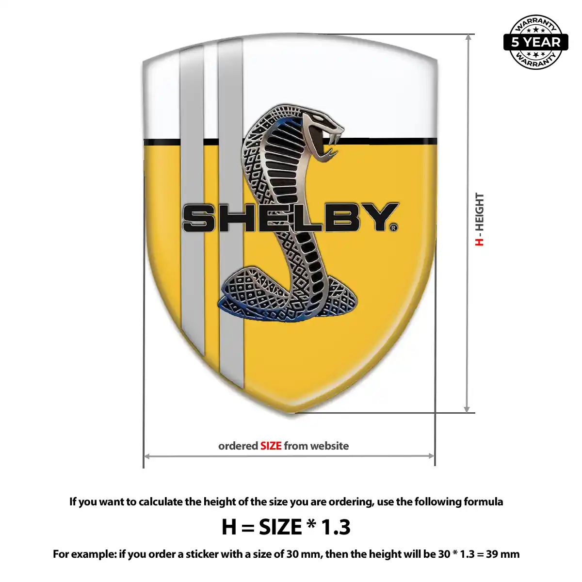 Ford Shelby Badge Elite Finish