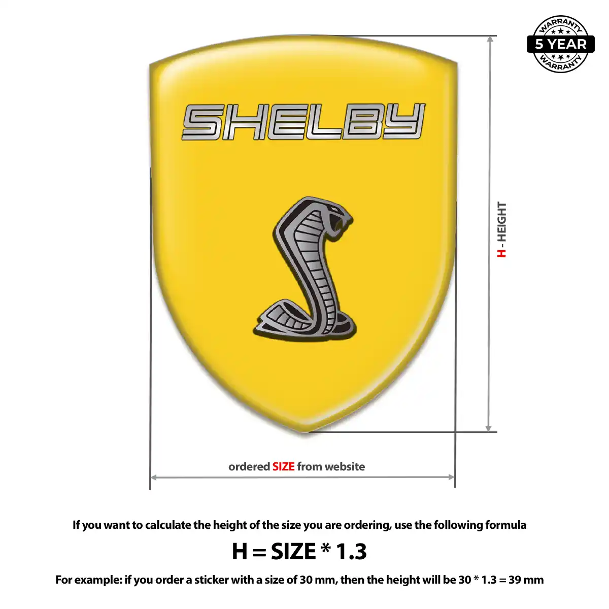 Ford Shelby Car Badge Sticker Sleek Style