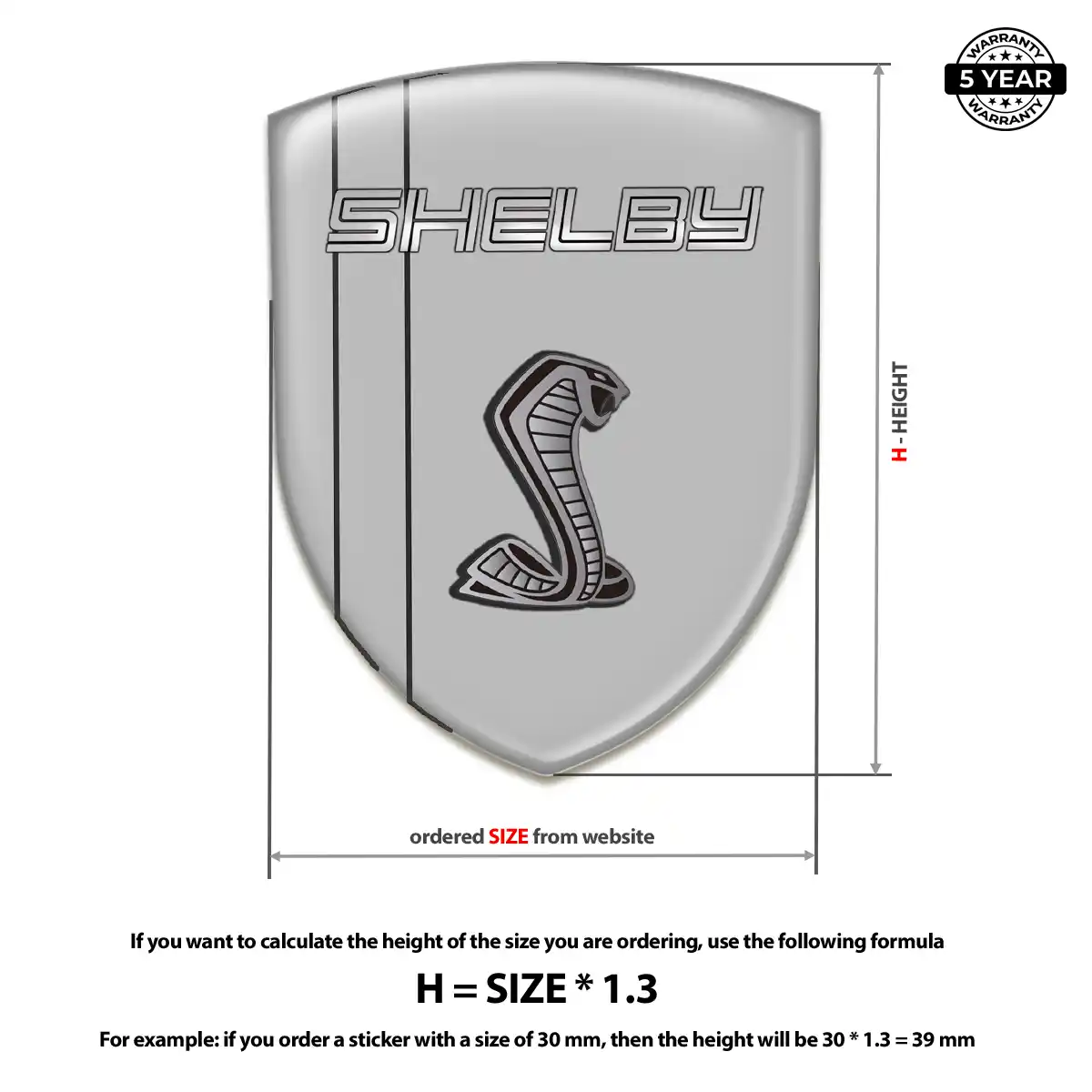 Ford Shelby Car Emblem Decal Refined Design