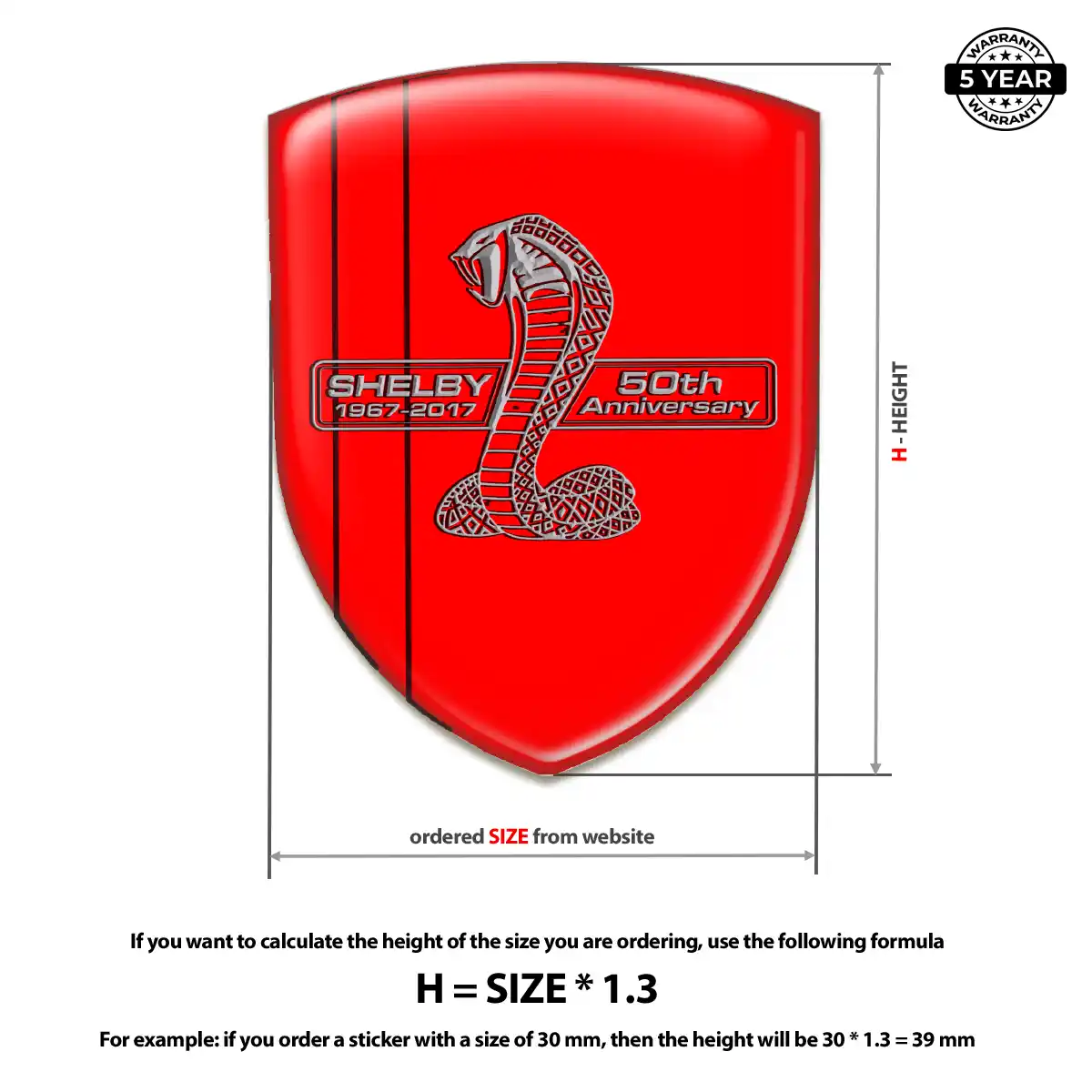 Ford Shelby Car Emblem Decal Sleek Style