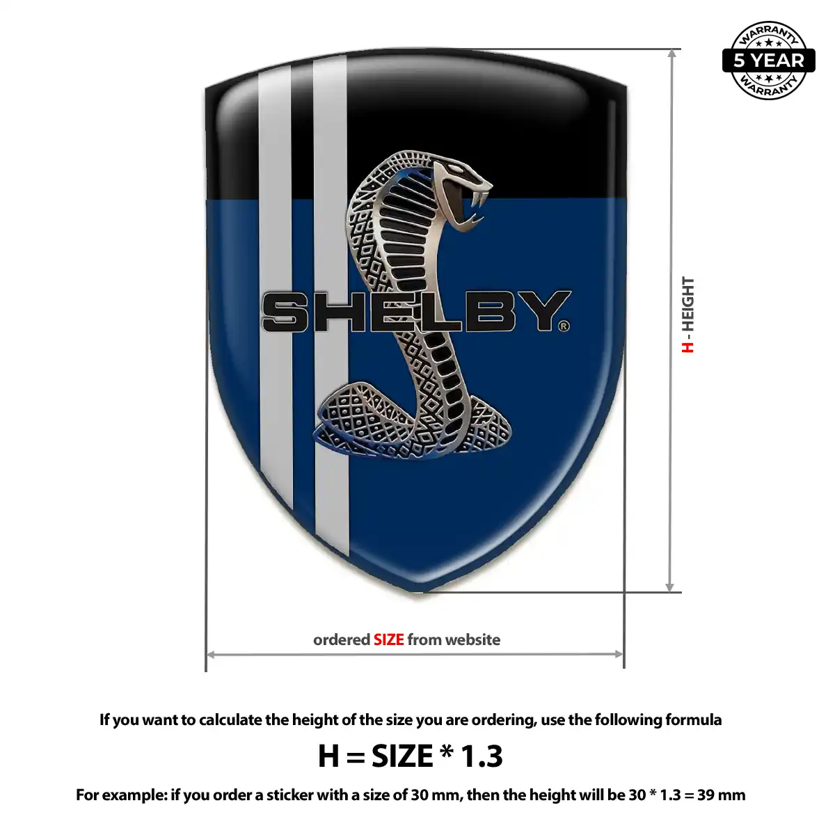 Ford Shelby Car Emblem Overlay Refined Design
