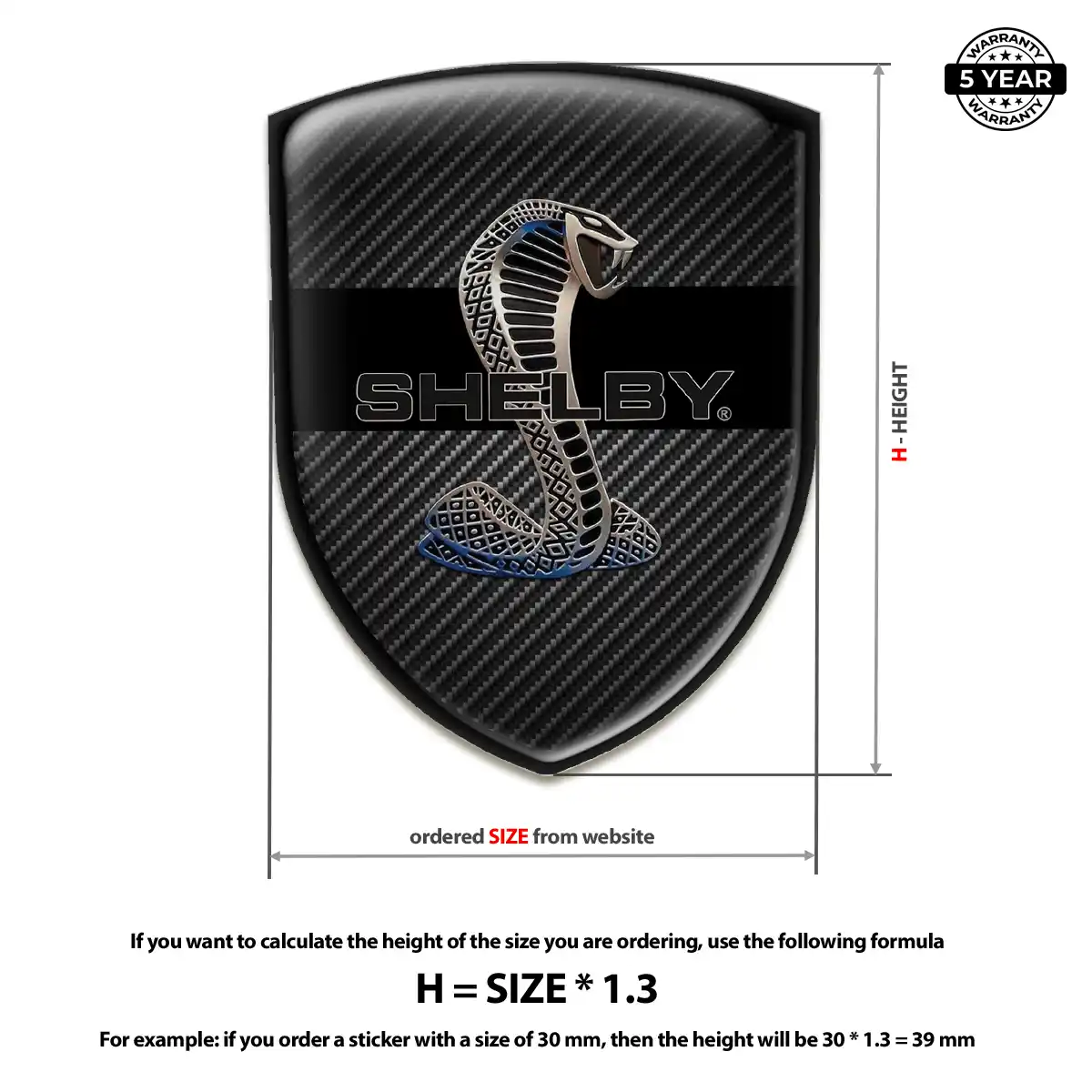 Ford Shelby Car Emblem Sticker Sleek Style