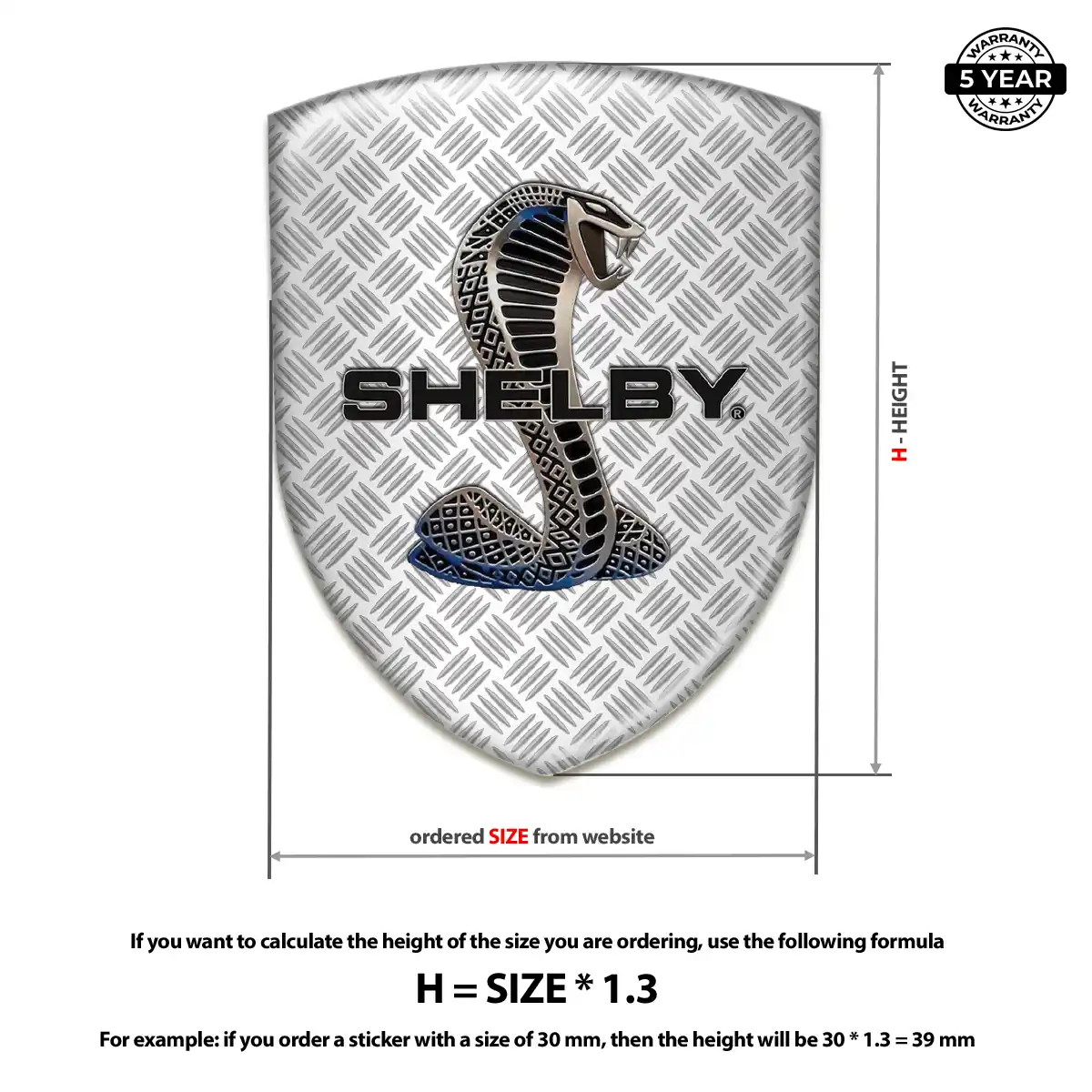 Ford Shelby Car Logo Decal Refined Design