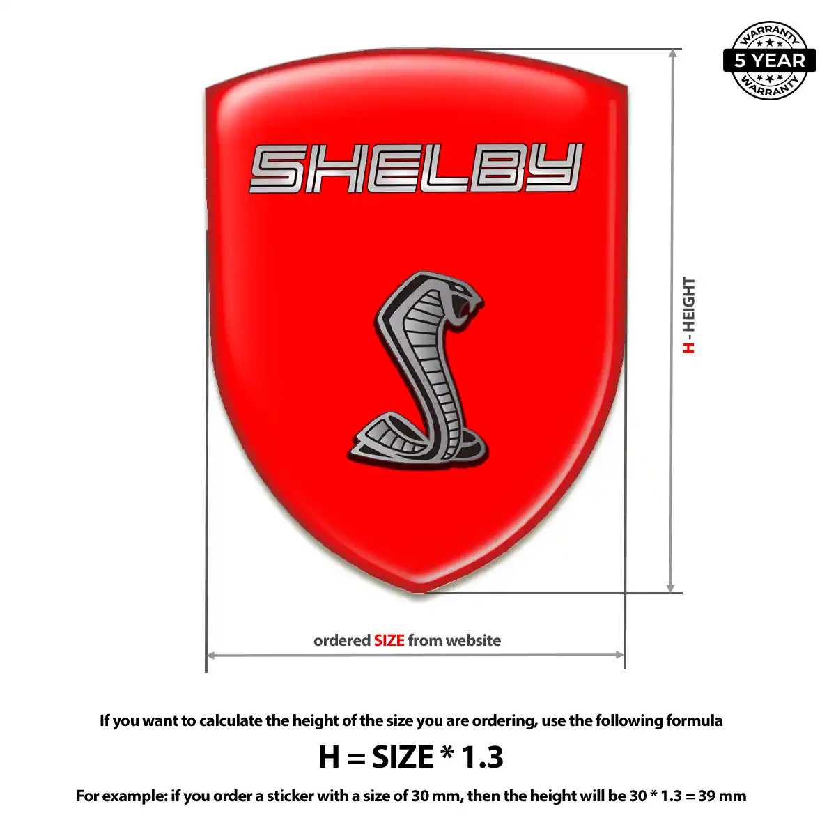 Ford Shelby Crest Emblem Elite Finish