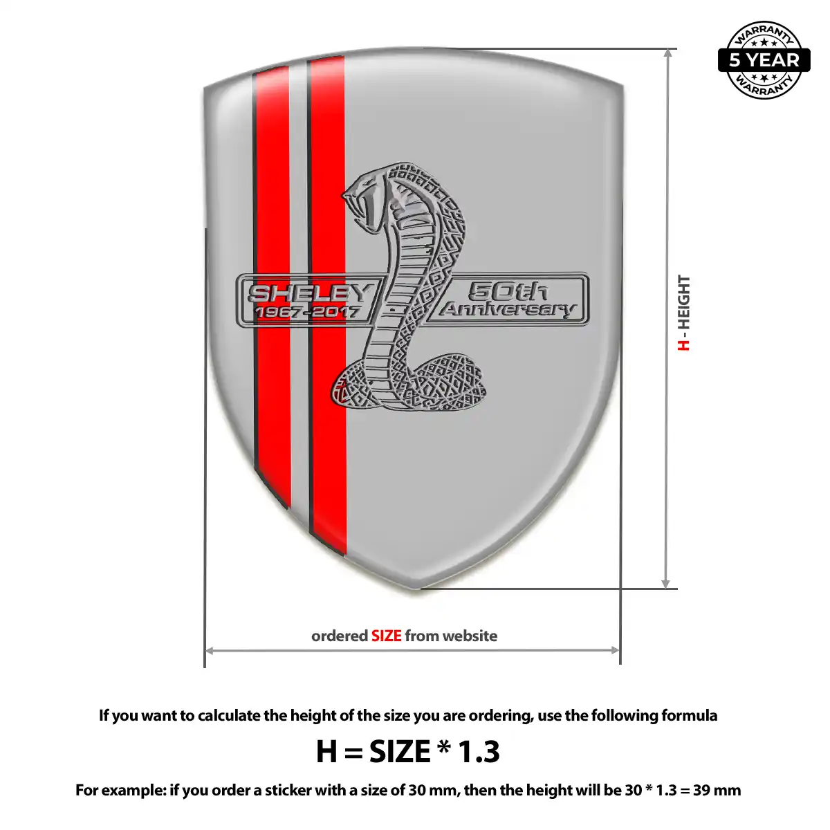 Ford Shelby Crest Emblem Sleek Style