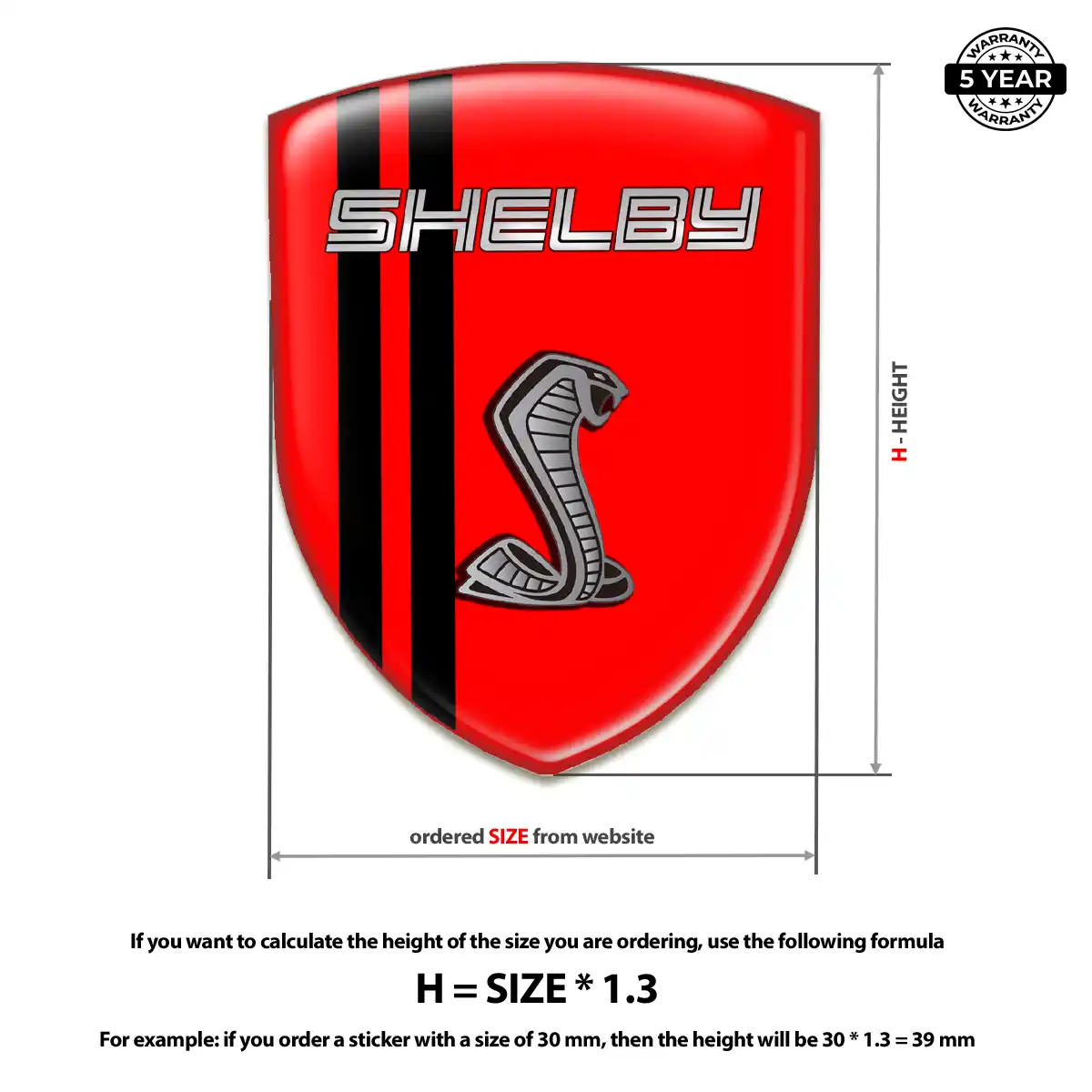 Ford Shelby Domed Badge Refined Design