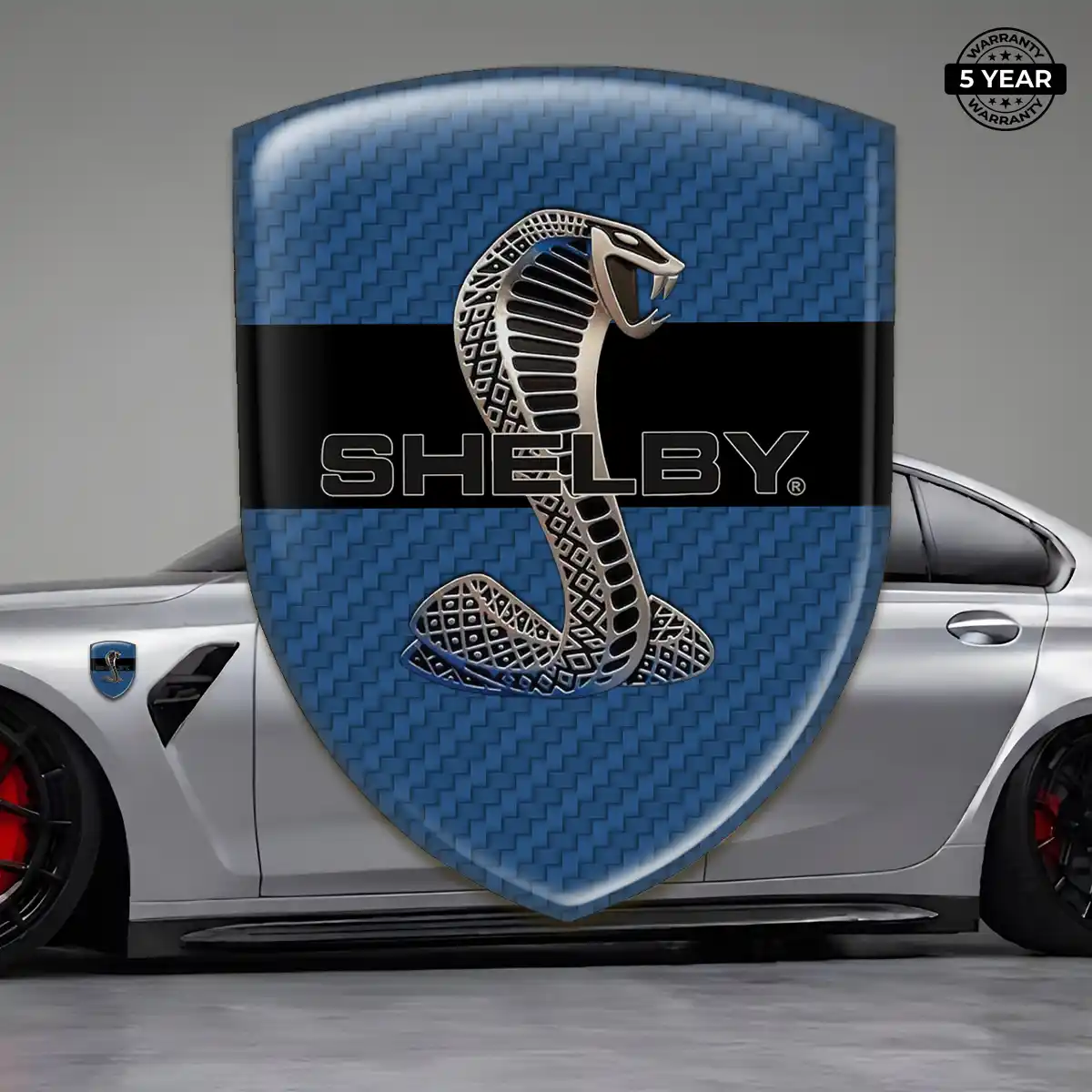 Ford Shelby Domed Car Sticker Refined Design