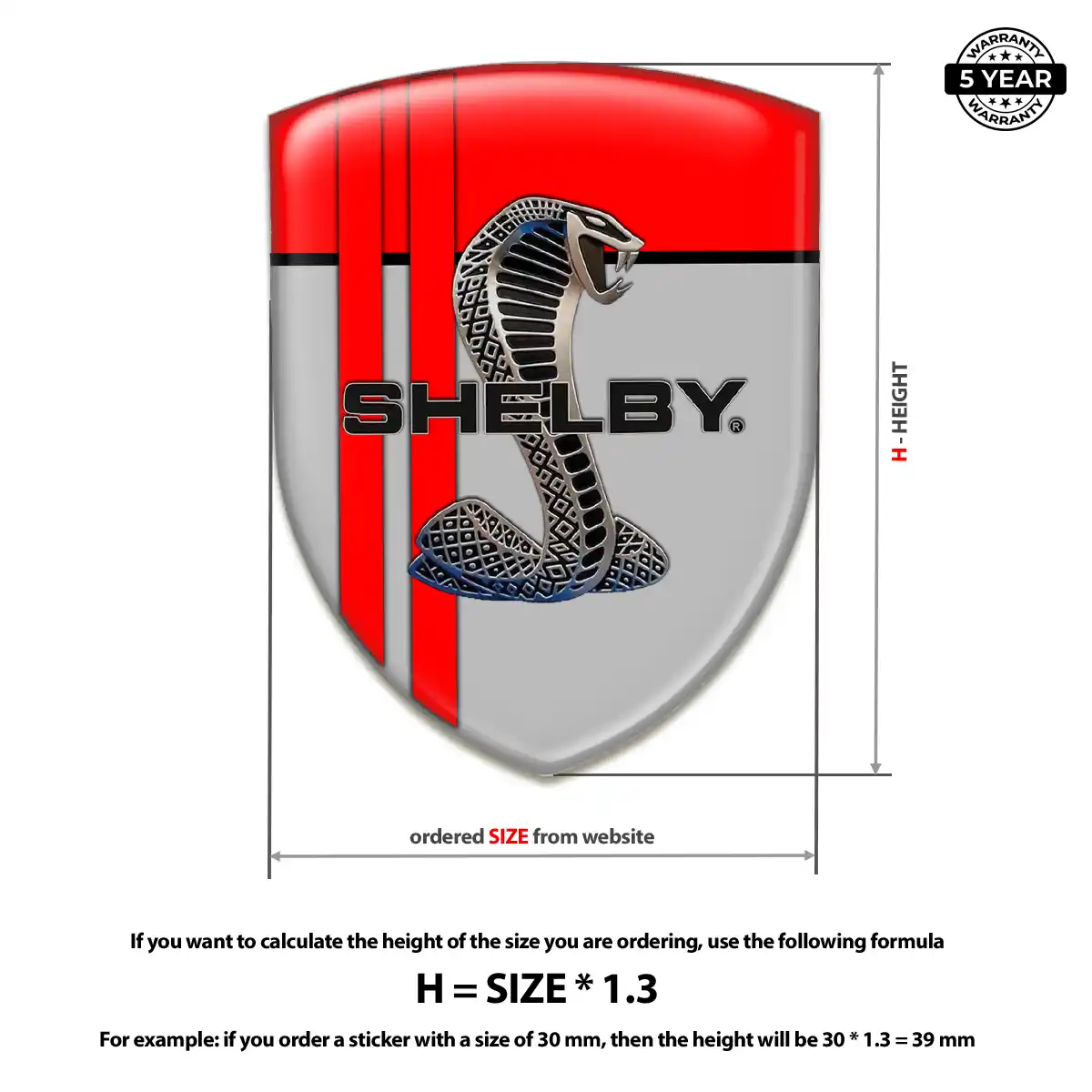 Ford Shelby Domed Emblem Elite Finish