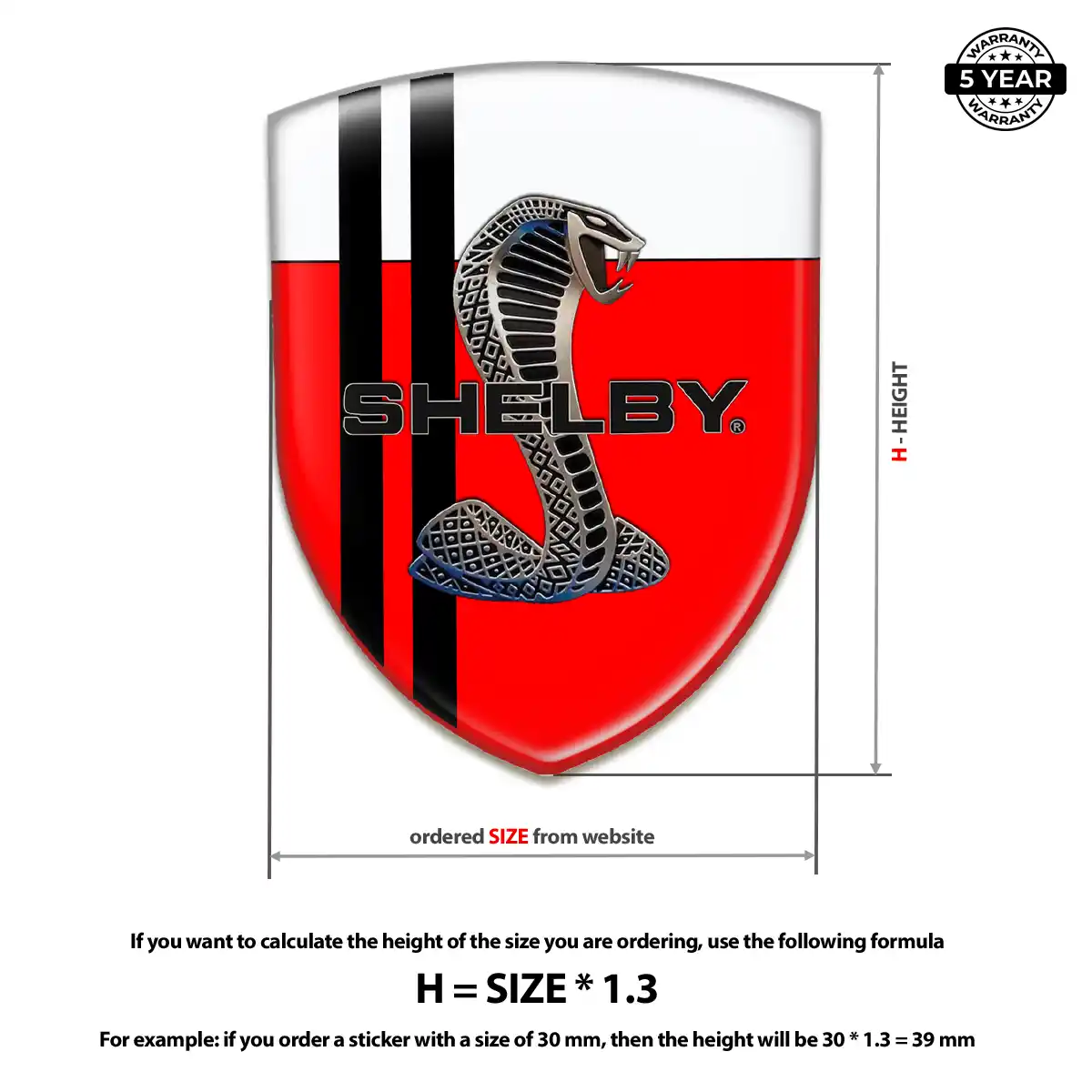 Ford Shelby Domed Emblem Refined Design