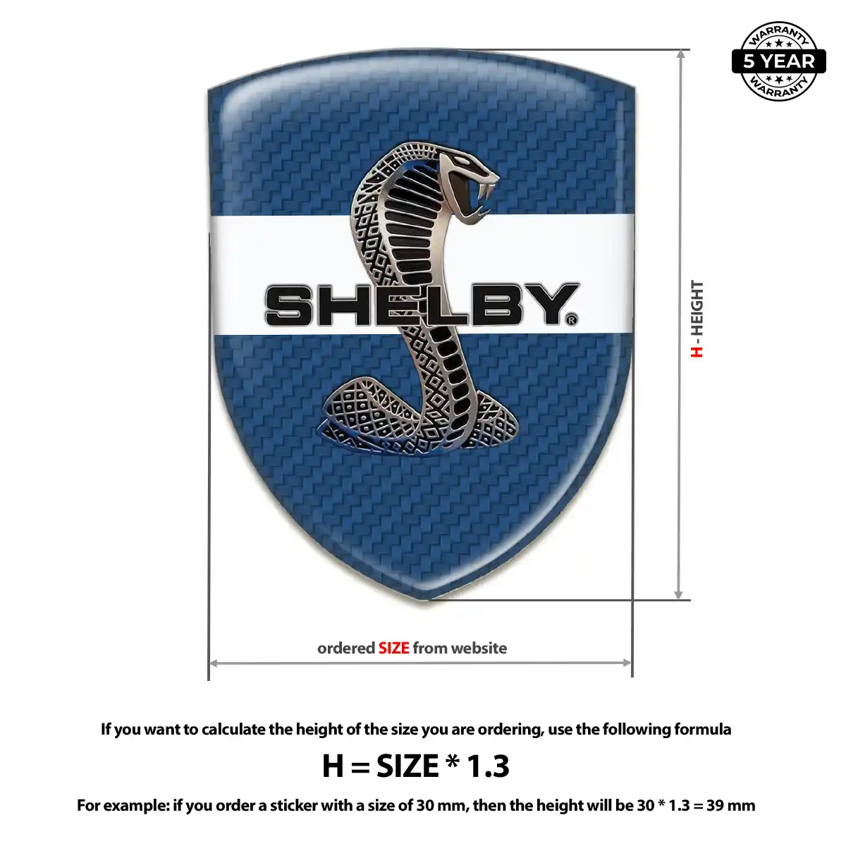 Ford Shelby Domed Emblem Sleek Style
