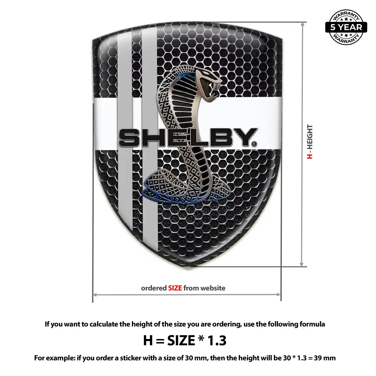 Ford Shelby Domed Logo Sticker Sleek Style