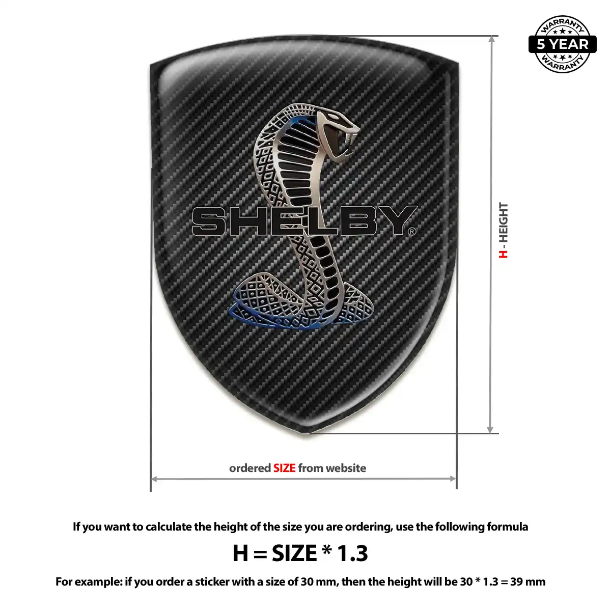 Ford Shelby Emblem Badge Logo Refined Design