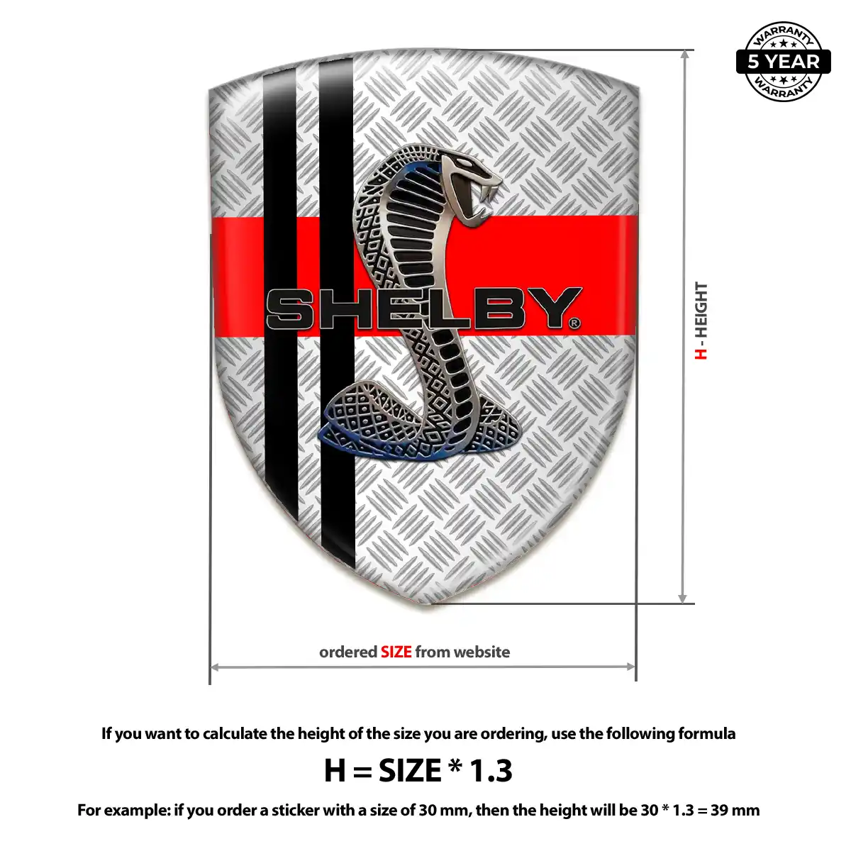 Ford Shelby Emblem Badge Refined Design