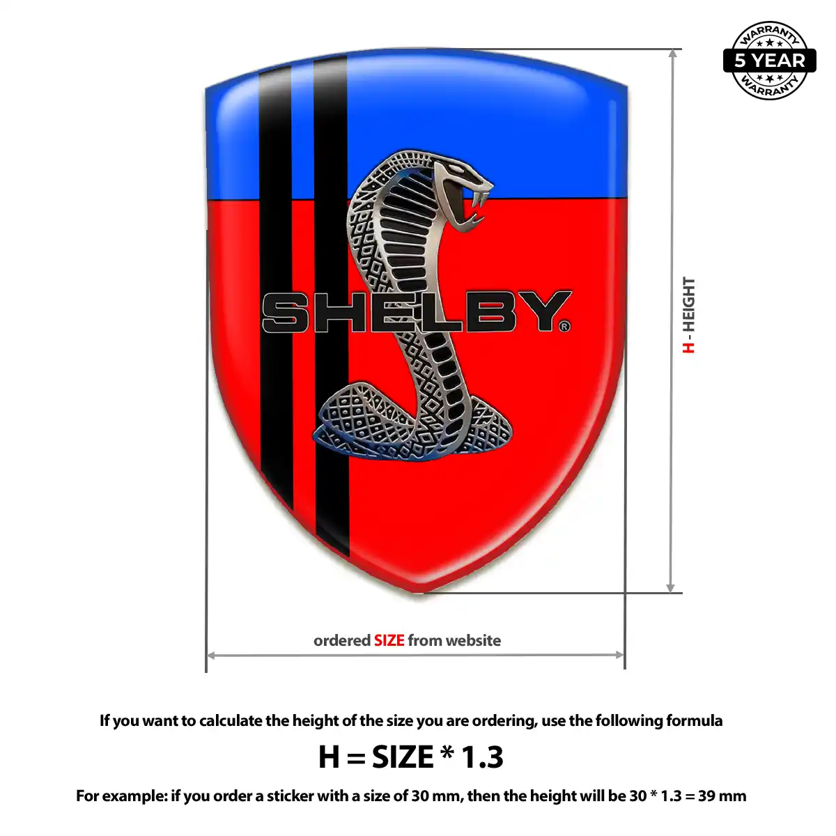 Ford Shelby Emblem Crest Refined Design