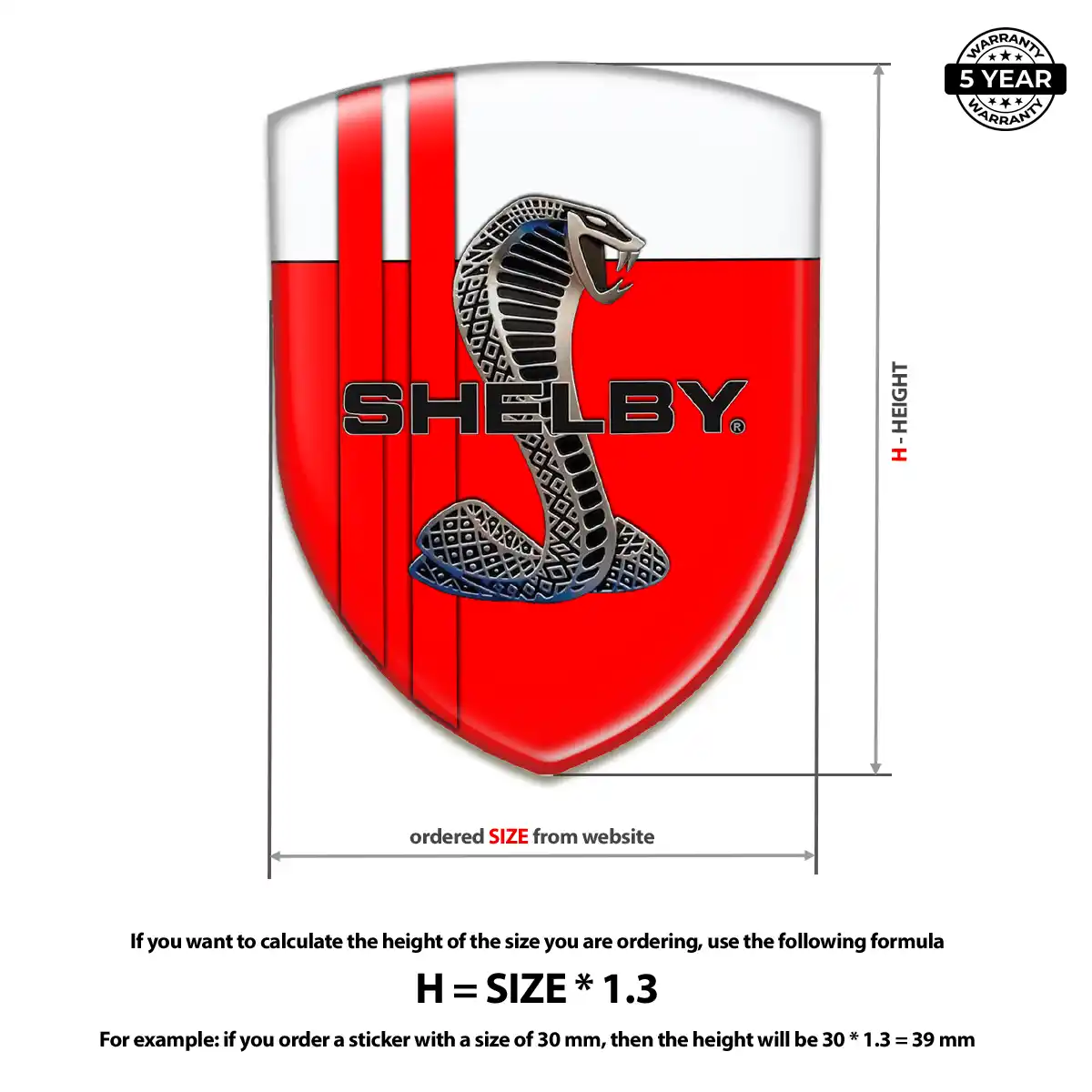 Ford Shelby Emblem Crest Sleek Style